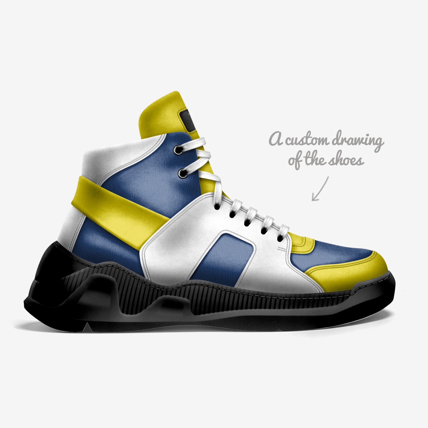 SpaceX custom made in Italy shoes by Travon Brown | Sketch view