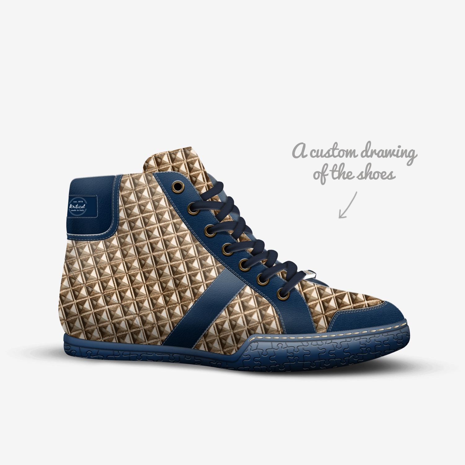 Kritical  custom shoes Kritical  custom made in Italy shoes by K Rob | Sketch view