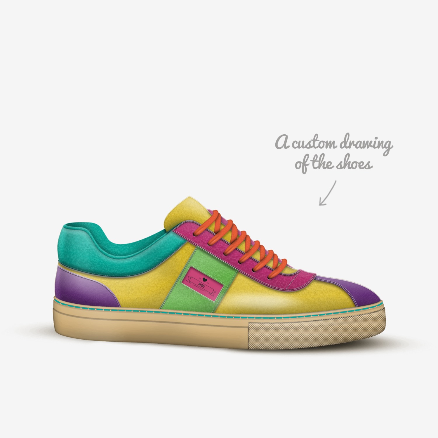 Bubu custom made in Italy shoes by Ioana Obadean | Sketch view