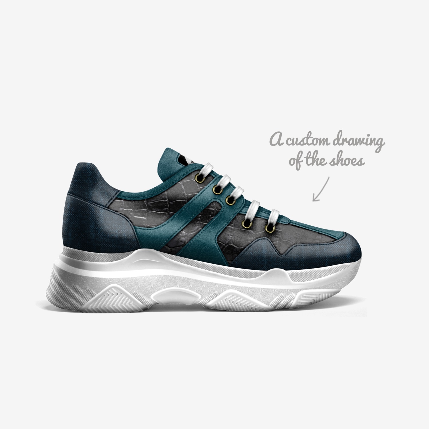 American Foreign custom made in Italy shoes by Terico L Thompson | Sketch view