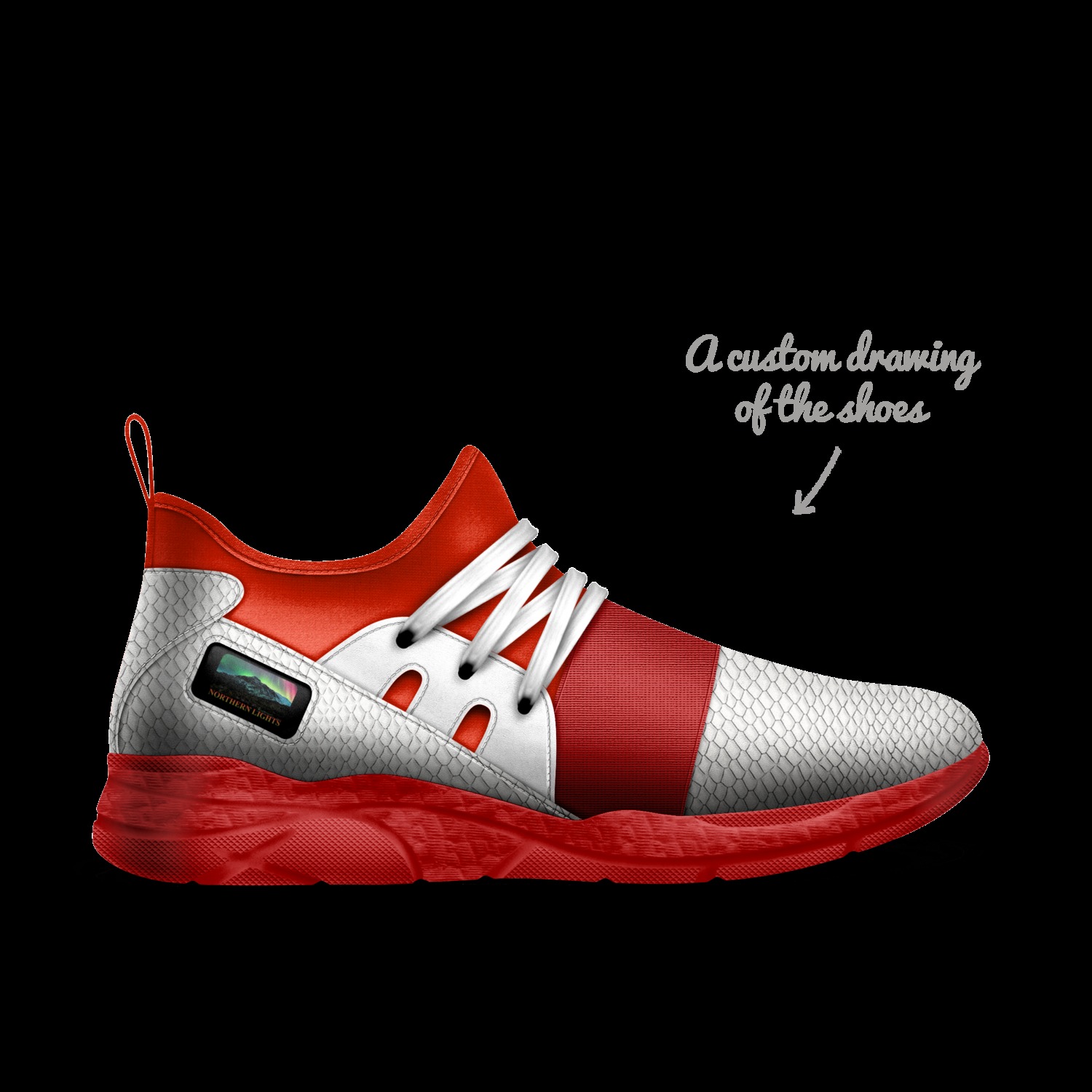 Northern lights top custom shoes