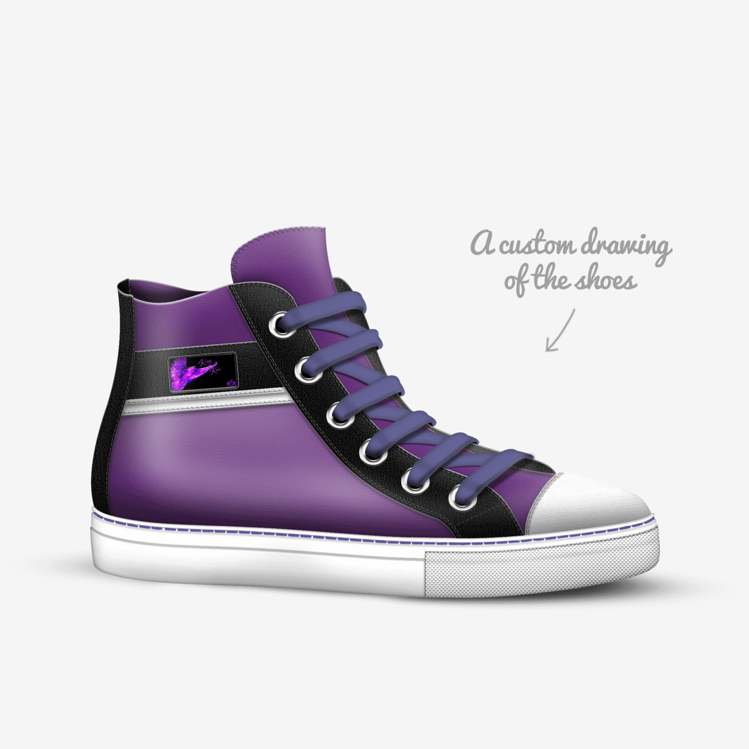 Shoes of Peace custom made in Italy shoes by Daisy Guyton | Sketch view