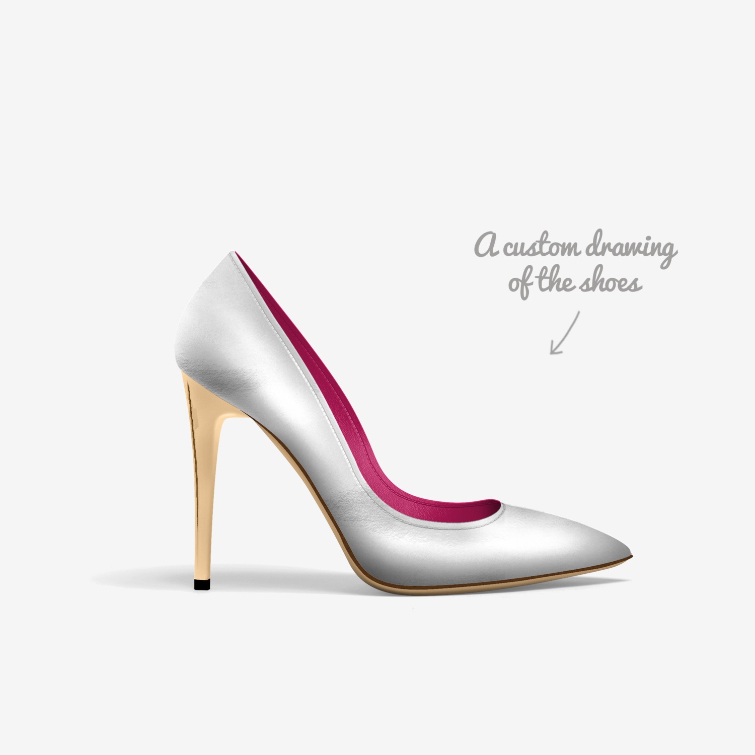 Wedding Cake custom made in Italy shoes by Alexander Peters | Sketch view