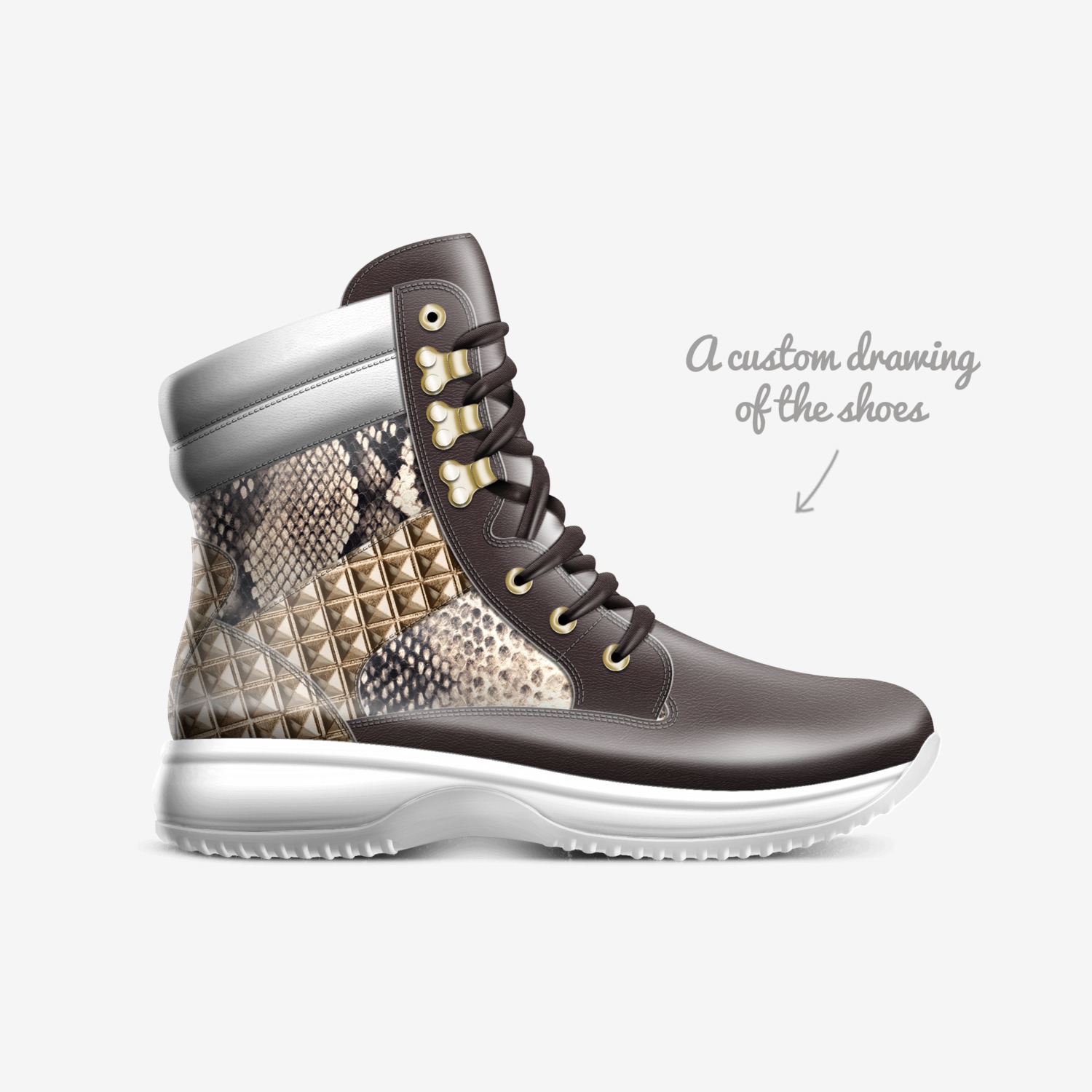 J.E.M.S. custom made in Italy shoes by Jason Eugene Moran-smith | Sketch view