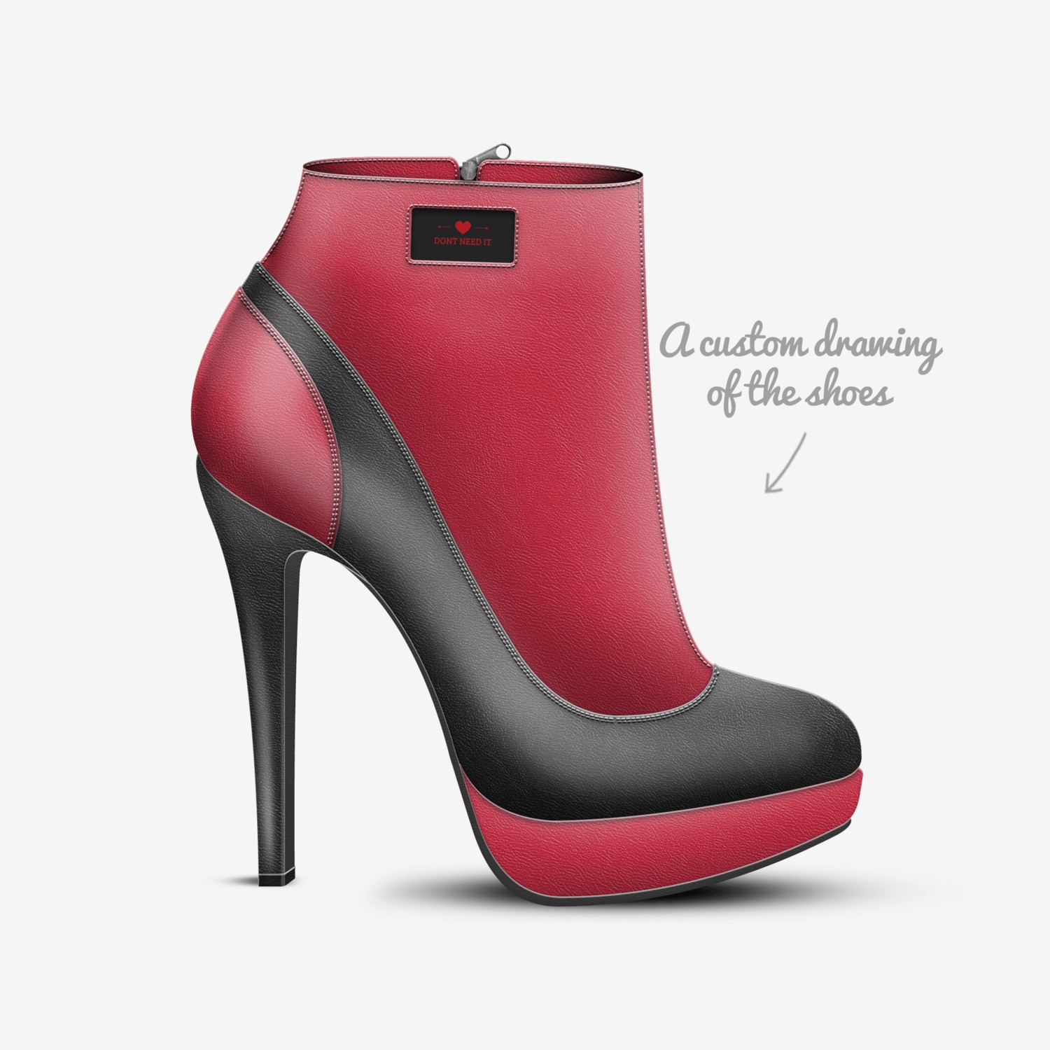 nah custom made in Italy shoes by Nana Naya | Sketch view