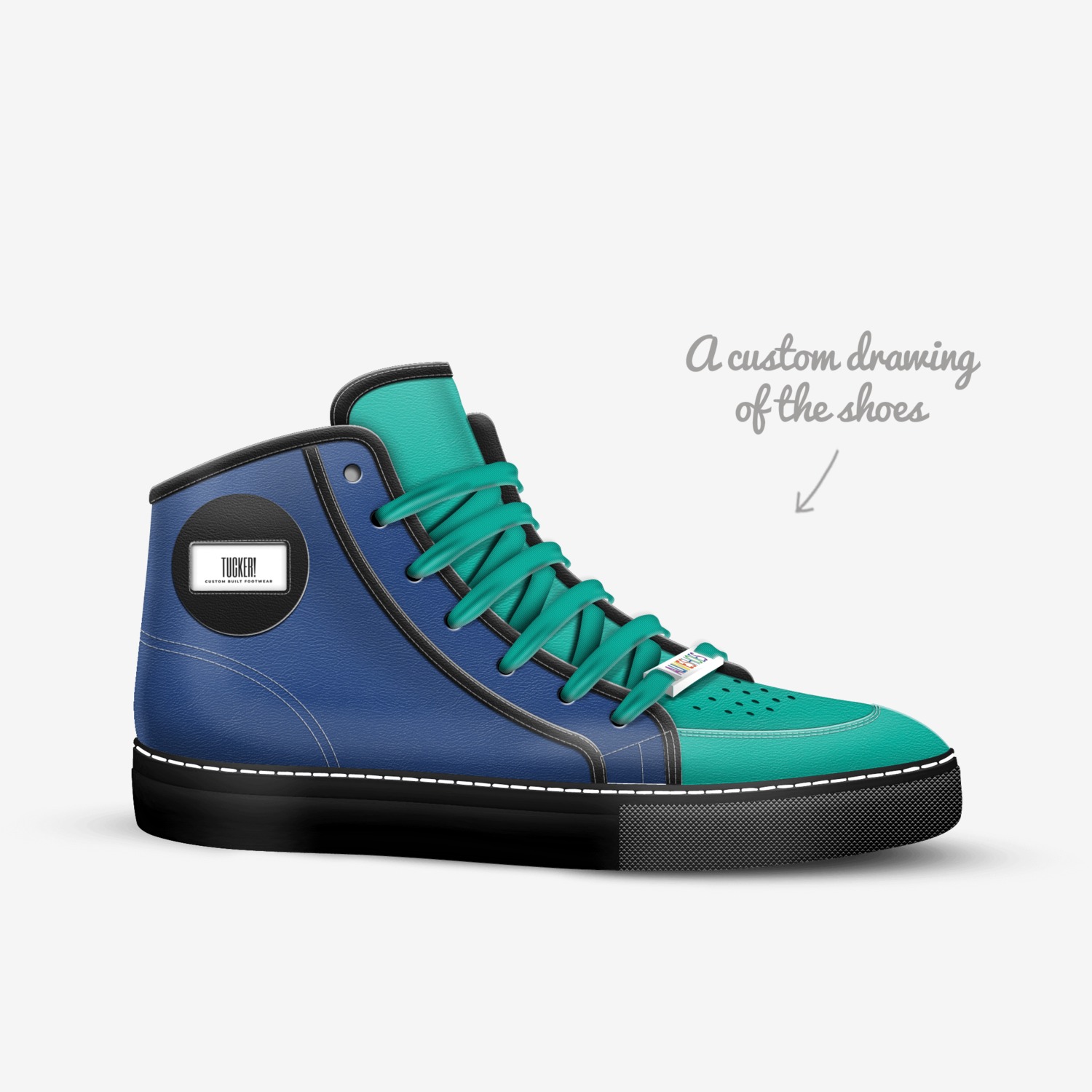 TUCKER! custom made in Italy shoes by Ezra Calvert | Sketch view