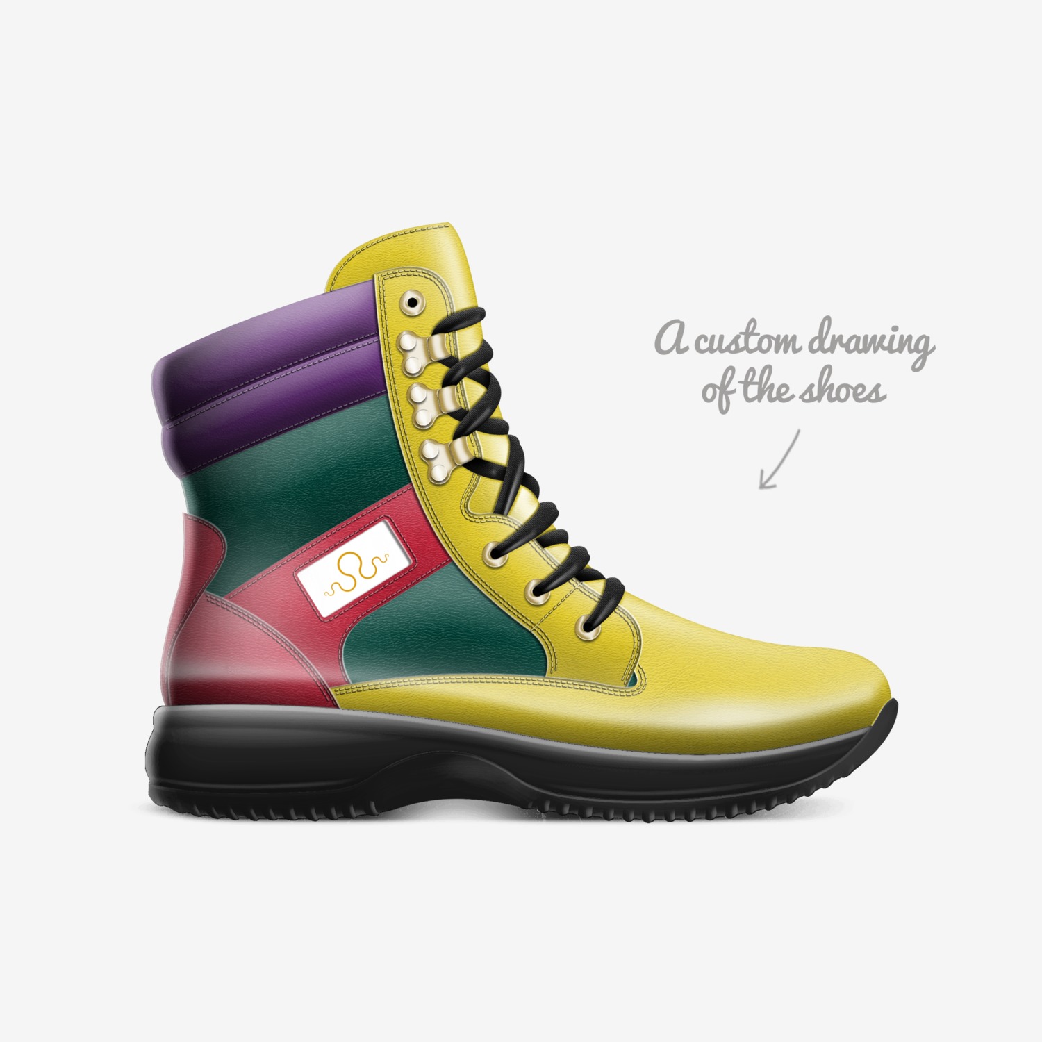 Kraken "Up UP" custom made in Italy shoes by Carlos Segarra | Sketch view