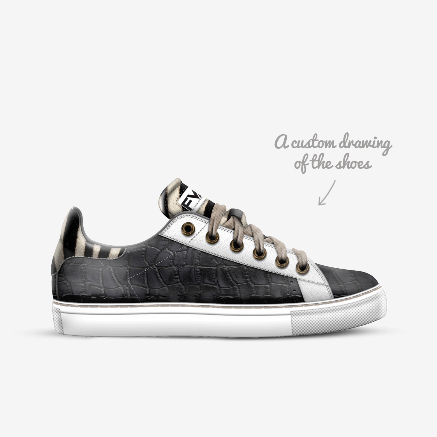 F.V.A.C custom made in Italy shoes by Curtis Harrison | Sketch view