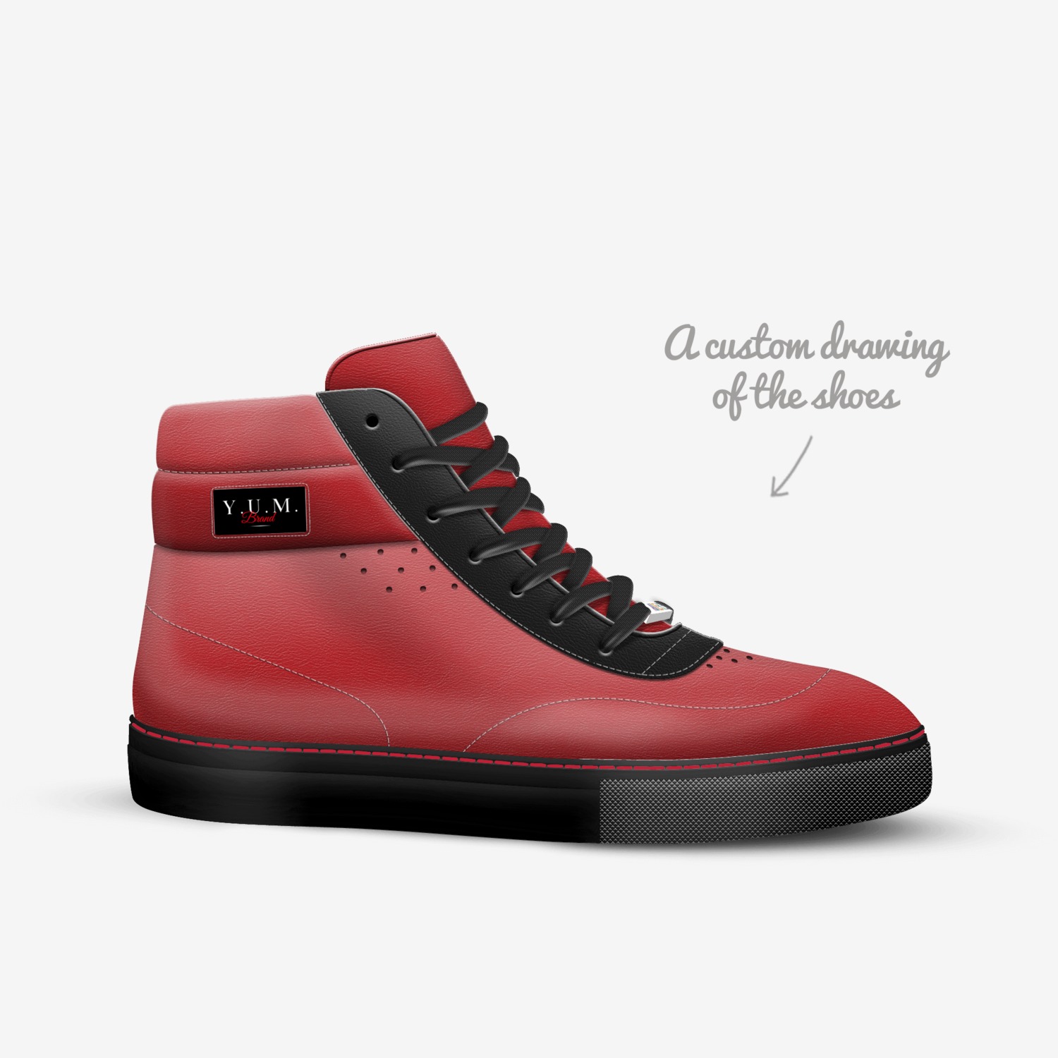Y.U.M. Brand  custom made in Italy shoes by Erick Walker | Sketch view