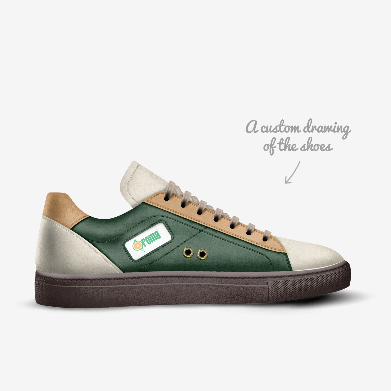 Oroma  custom made in Italy shoes by Chioma Malvis Johnbank | Sketch view