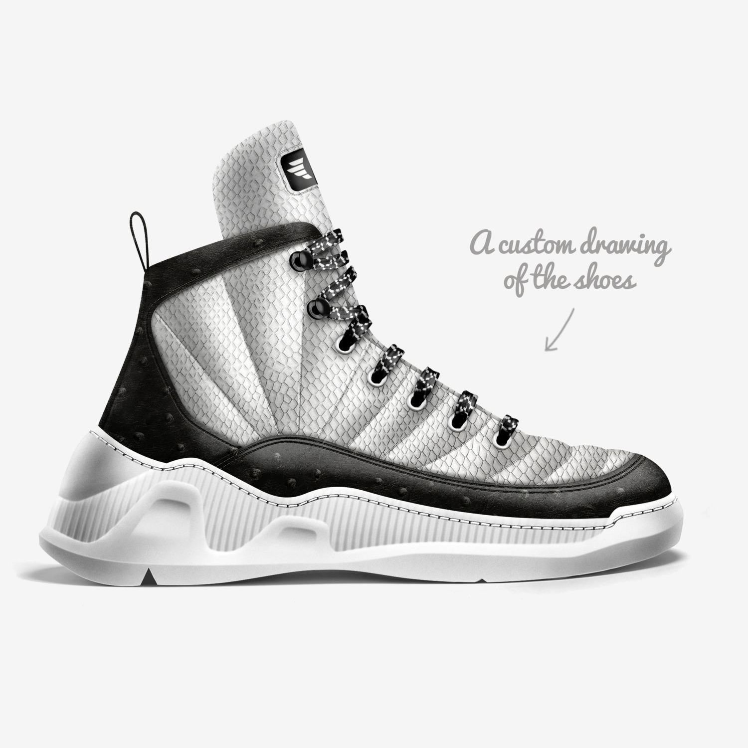 DEVONTE custom made in Italy shoes by De'Andre Brister | Sketch view