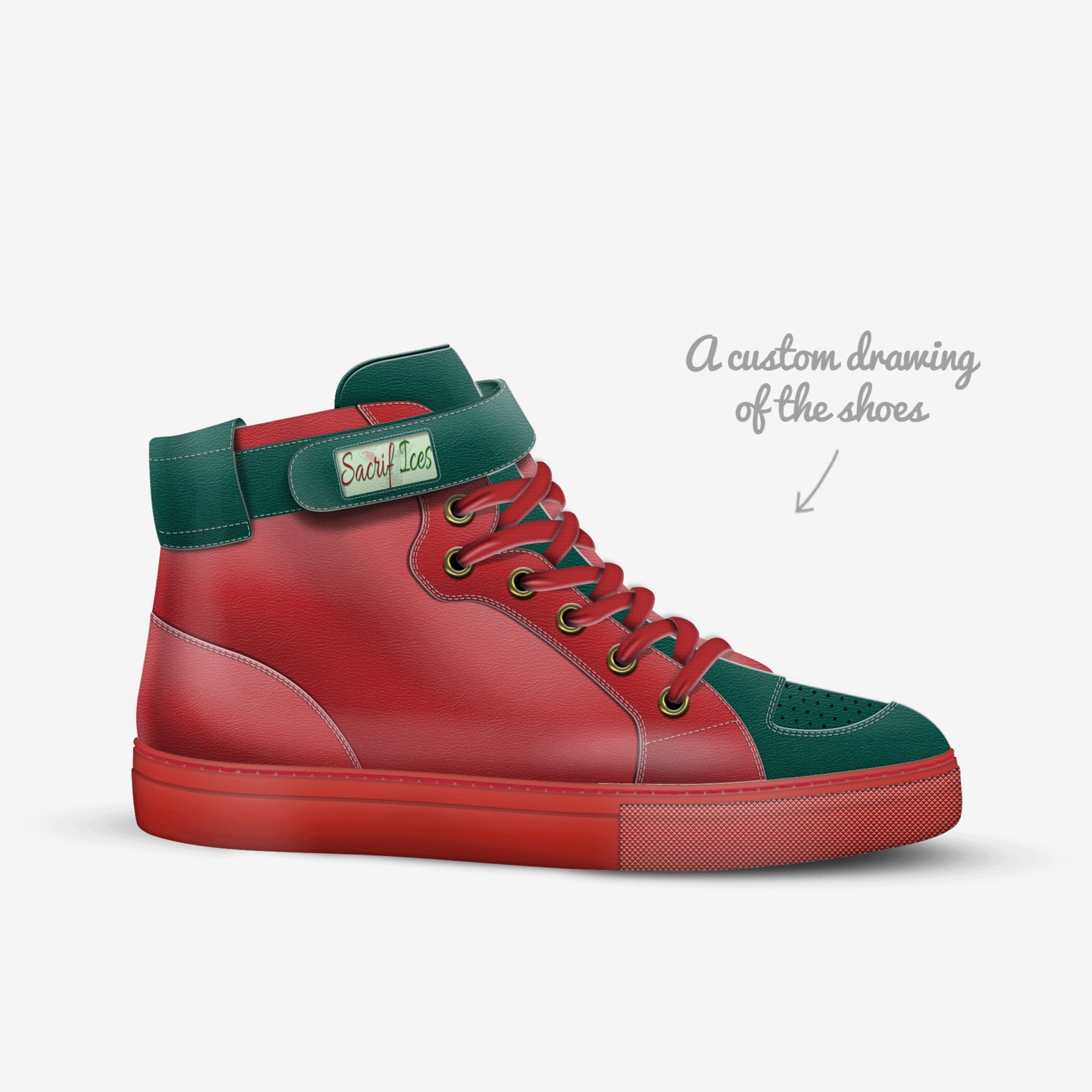 Sacrif Ices custom made in Italy shoes by Antoine Walker | Sketch view