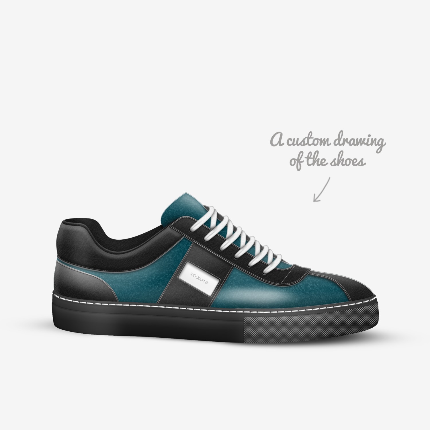 WOODLAND custom made in Italy shoes by Surabhi Awasthi | Sketch view
