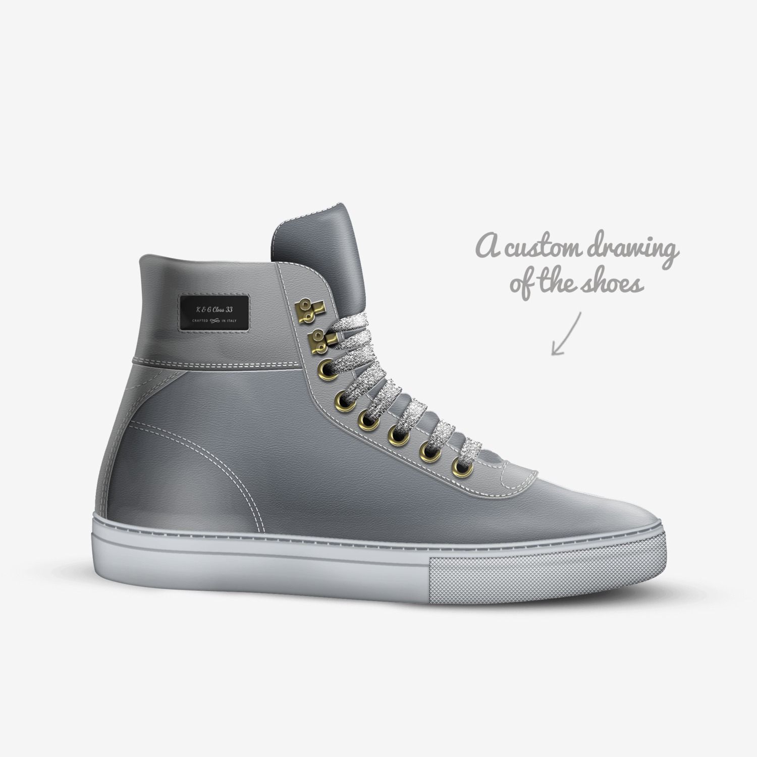 K & G Closs 33 custom made in Italy shoes by Keith Closs | Sketch view