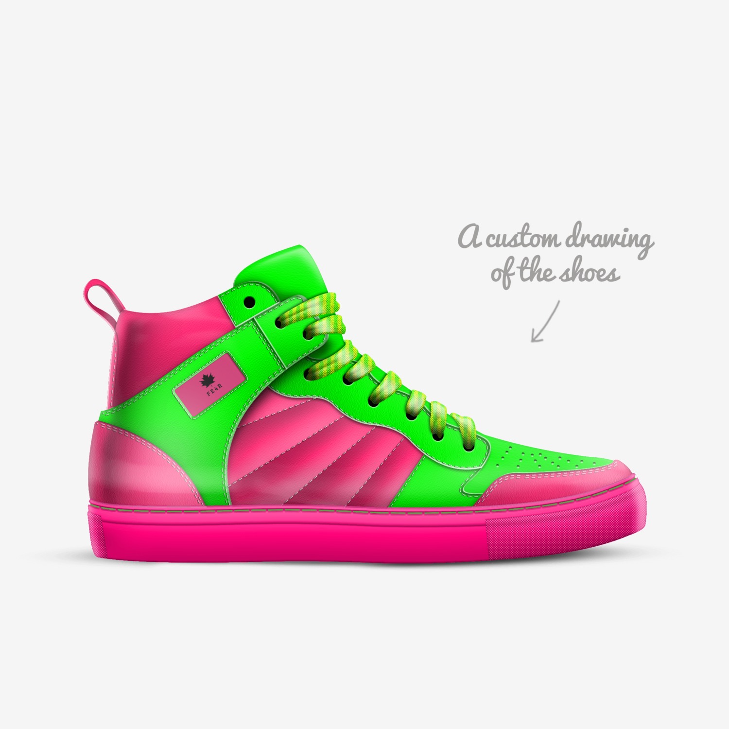 F E 4 R custom made in Italy shoes by Kyle Roder | Sketch view