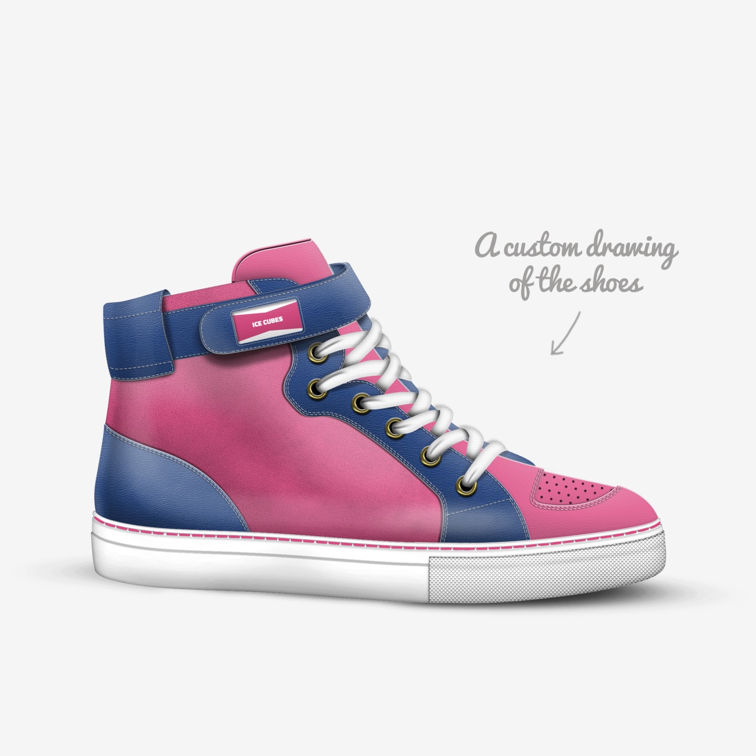 ICE CUBES custom made in Italy shoes by Michael Poddey | Sketch view