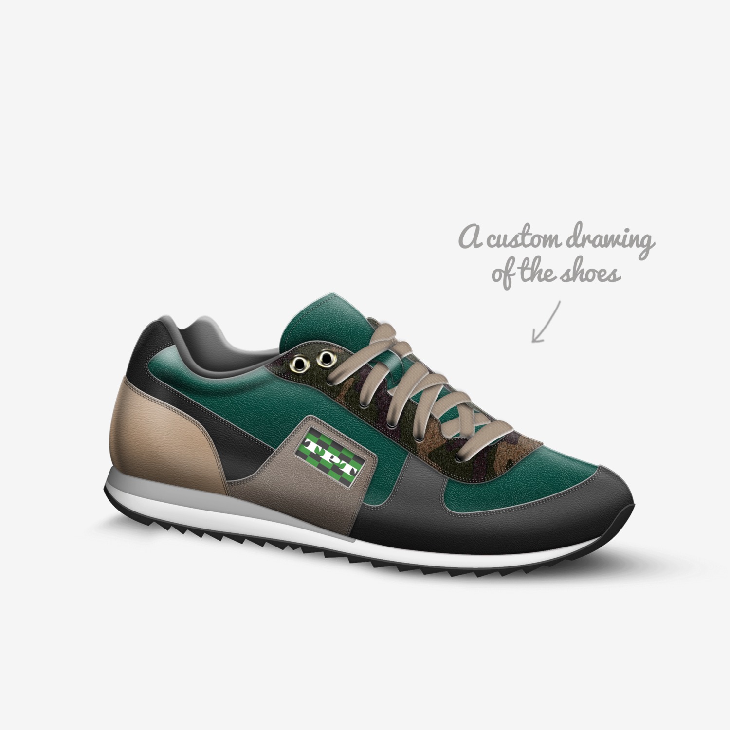 TPT NET PROFIT  custom made in Italy shoes by Jay Profit | Sketch view