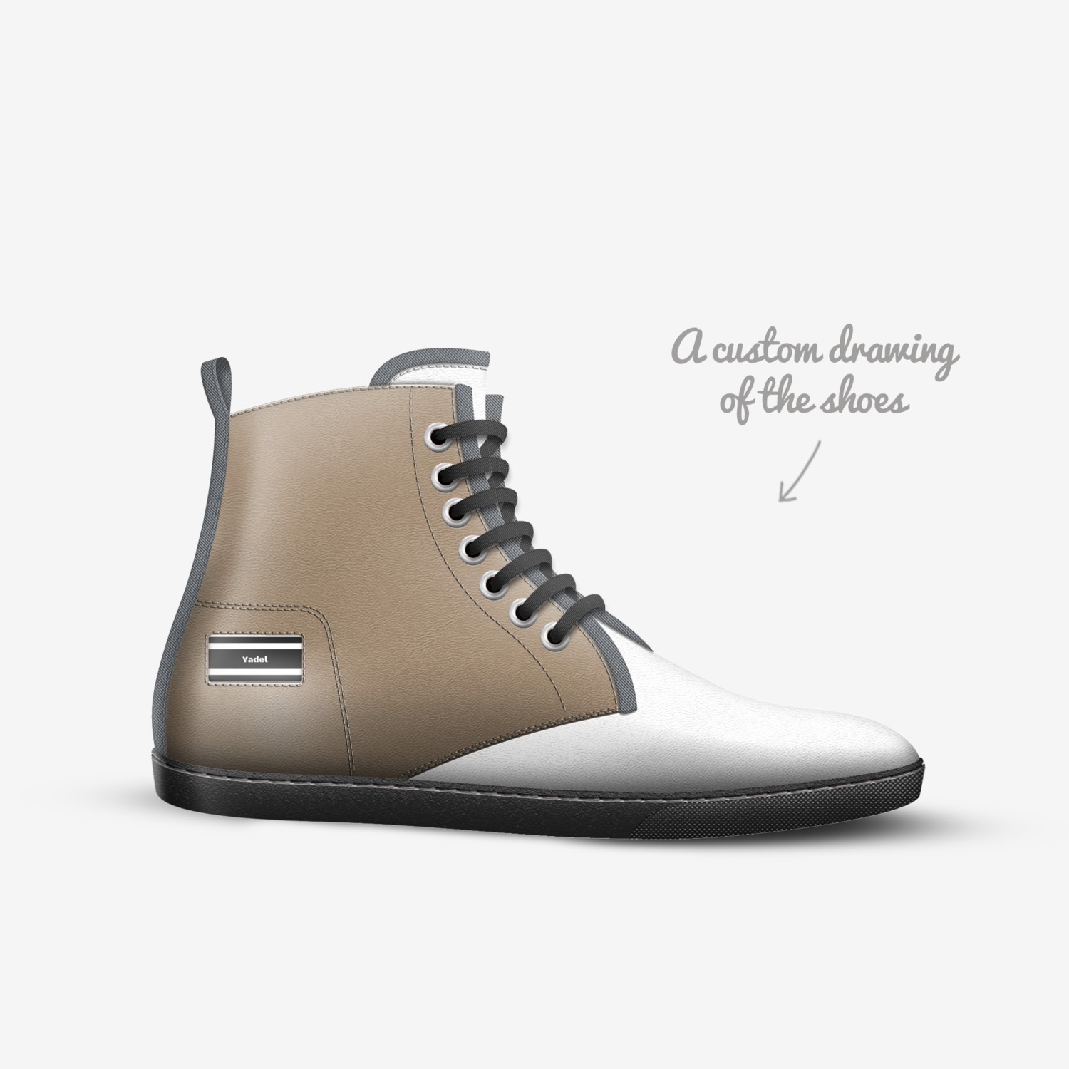 Yadel custom made in Italy shoes by Yadel Anumudu | Sketch view