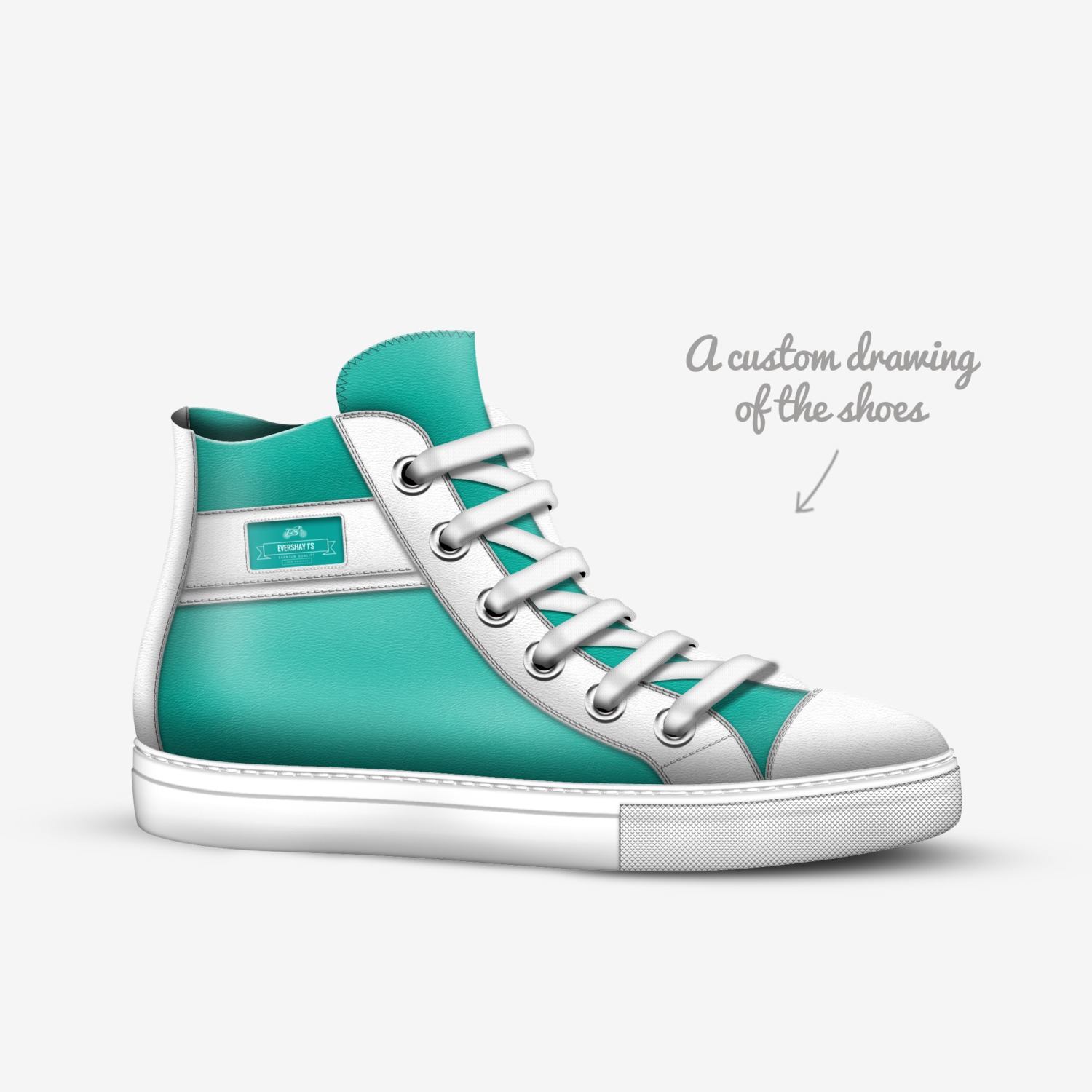 evershay 1's custom made in Italy shoes by Lakendrick Perry | Sketch view