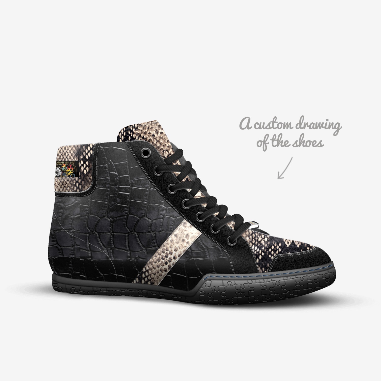 Knone fa lee custom made in Italy shoes by Knone Fa Lee | Sketch view