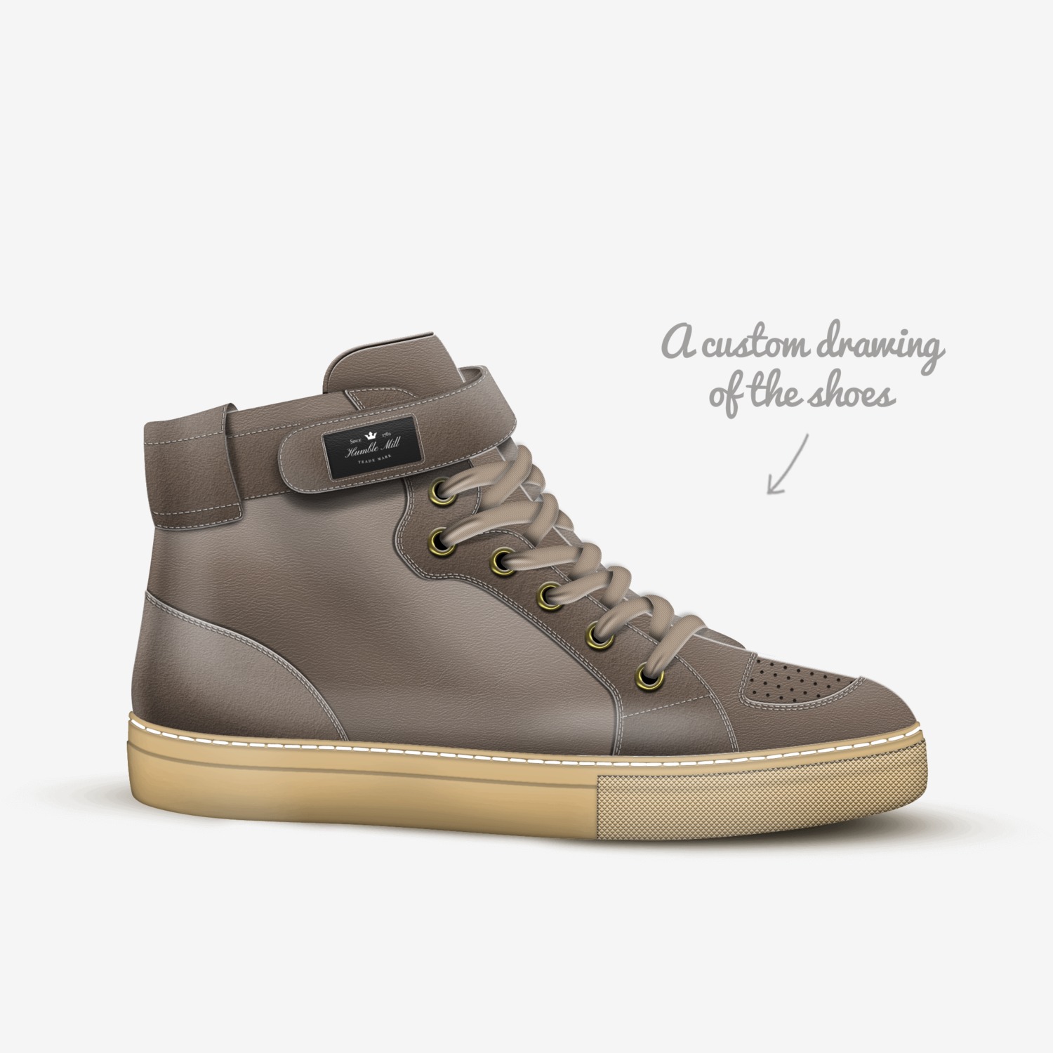 Humble Mill custom made in Italy shoes by John R Hegdal | Sketch view