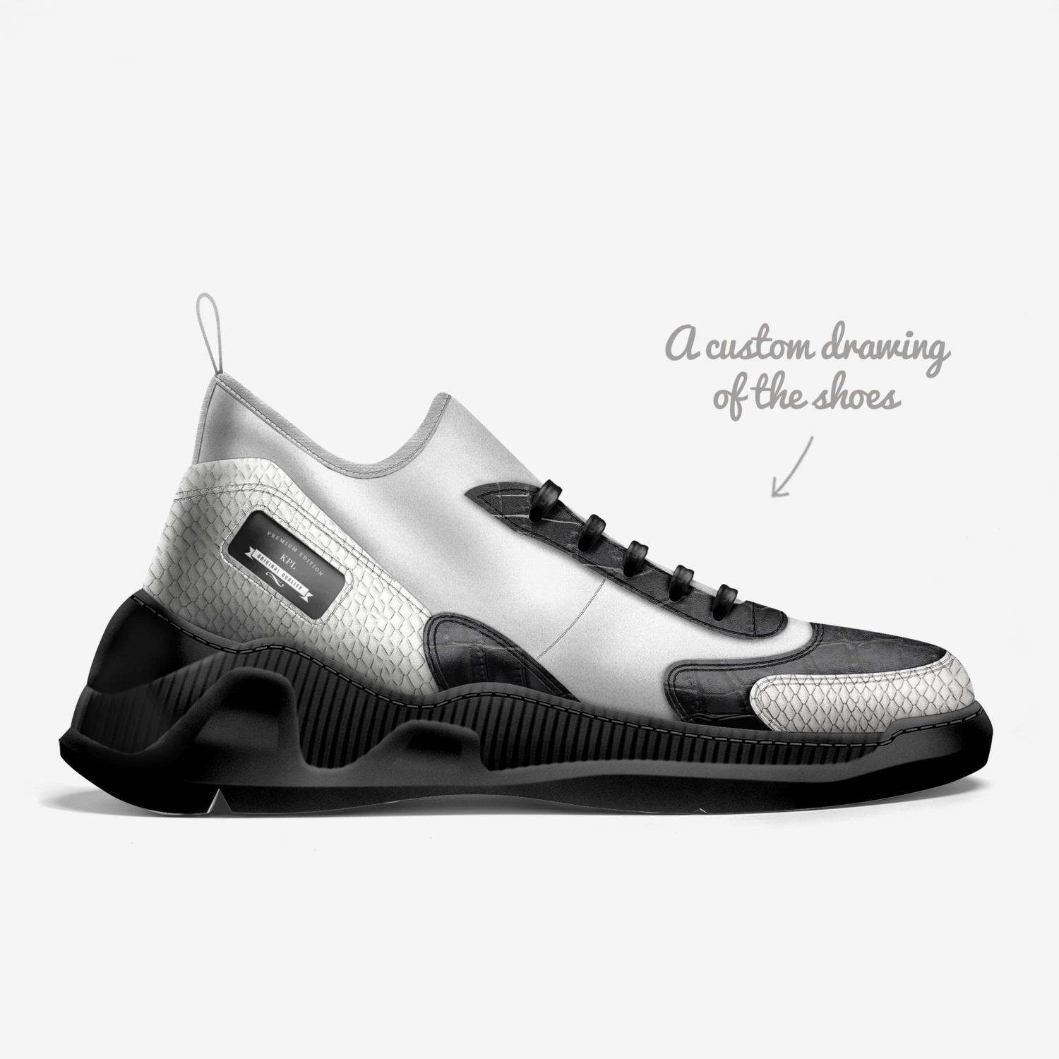 KPL custom made in Italy shoes by Kyle Outerbridge | Sketch view