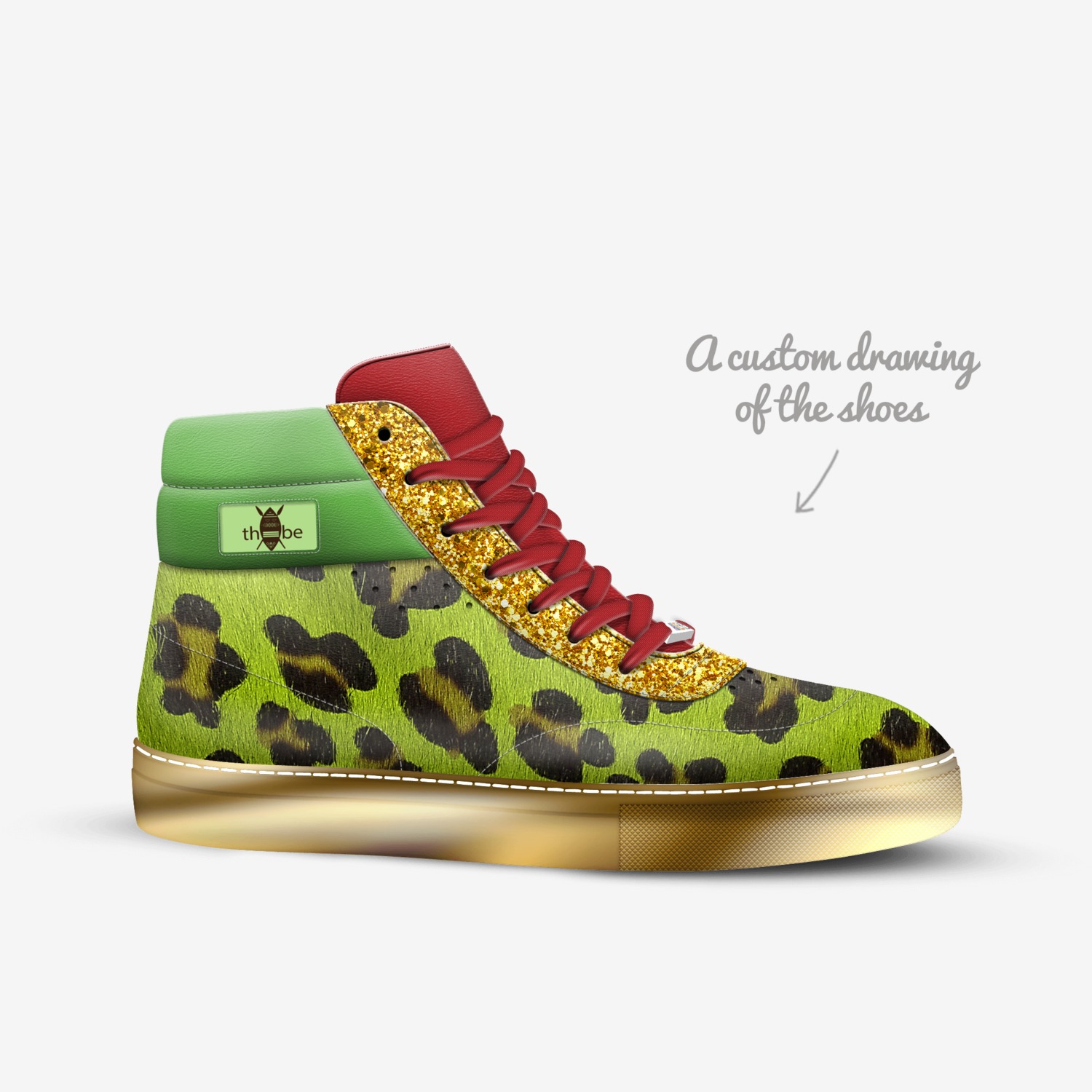 thebe custom made in Italy shoes by Denise Kiil | Sketch view