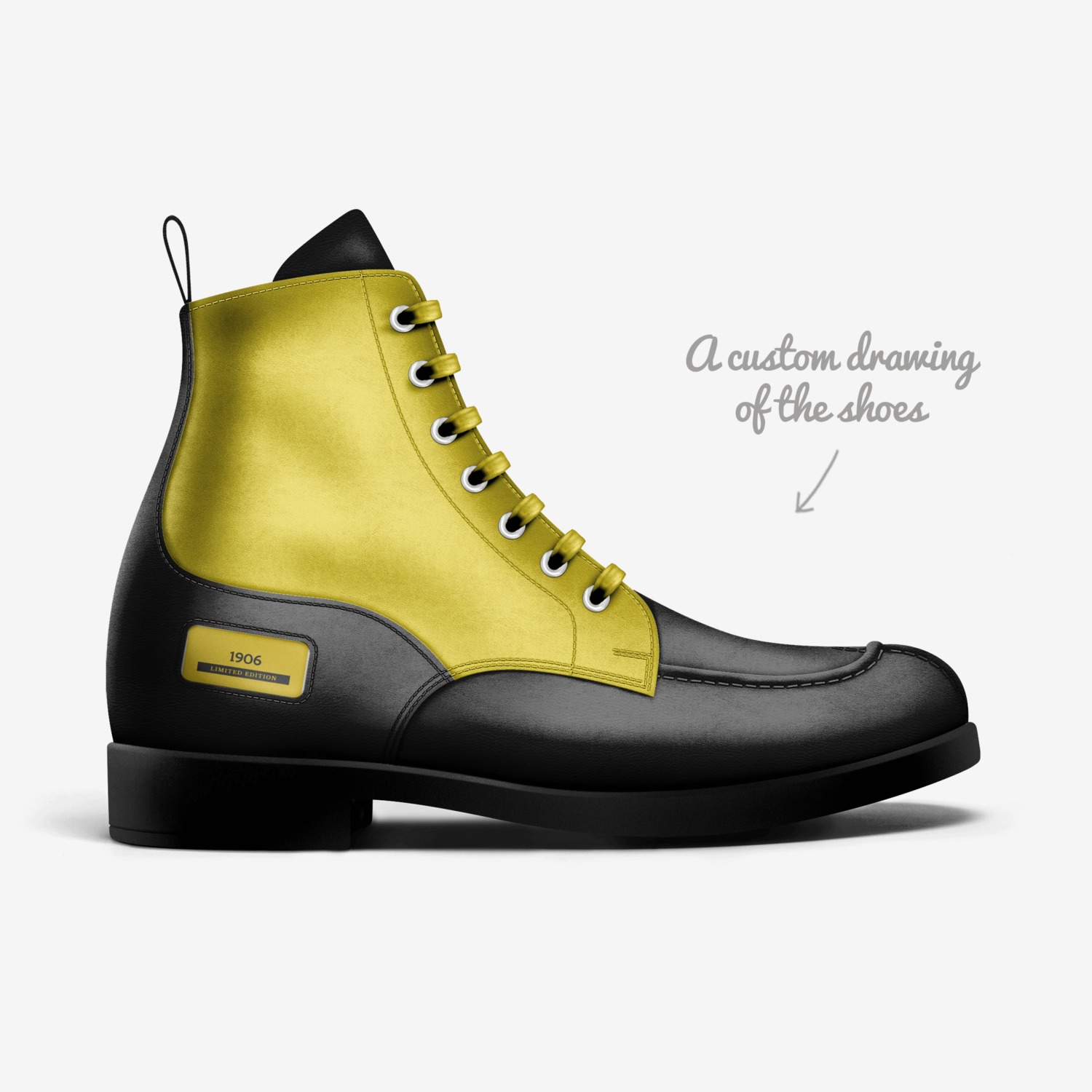 1906 custom made in Italy shoes by The Diva Lyn Hicks | Sketch view