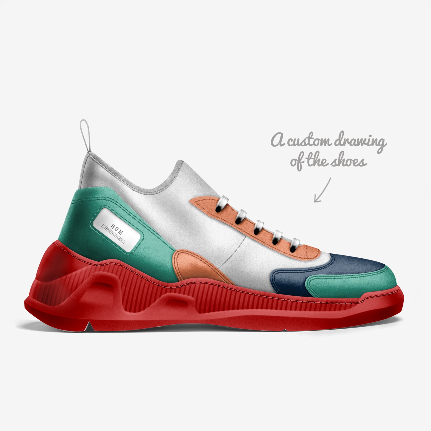 Black Label custom made in Italy shoes by Gabriel Smith | Sketch view