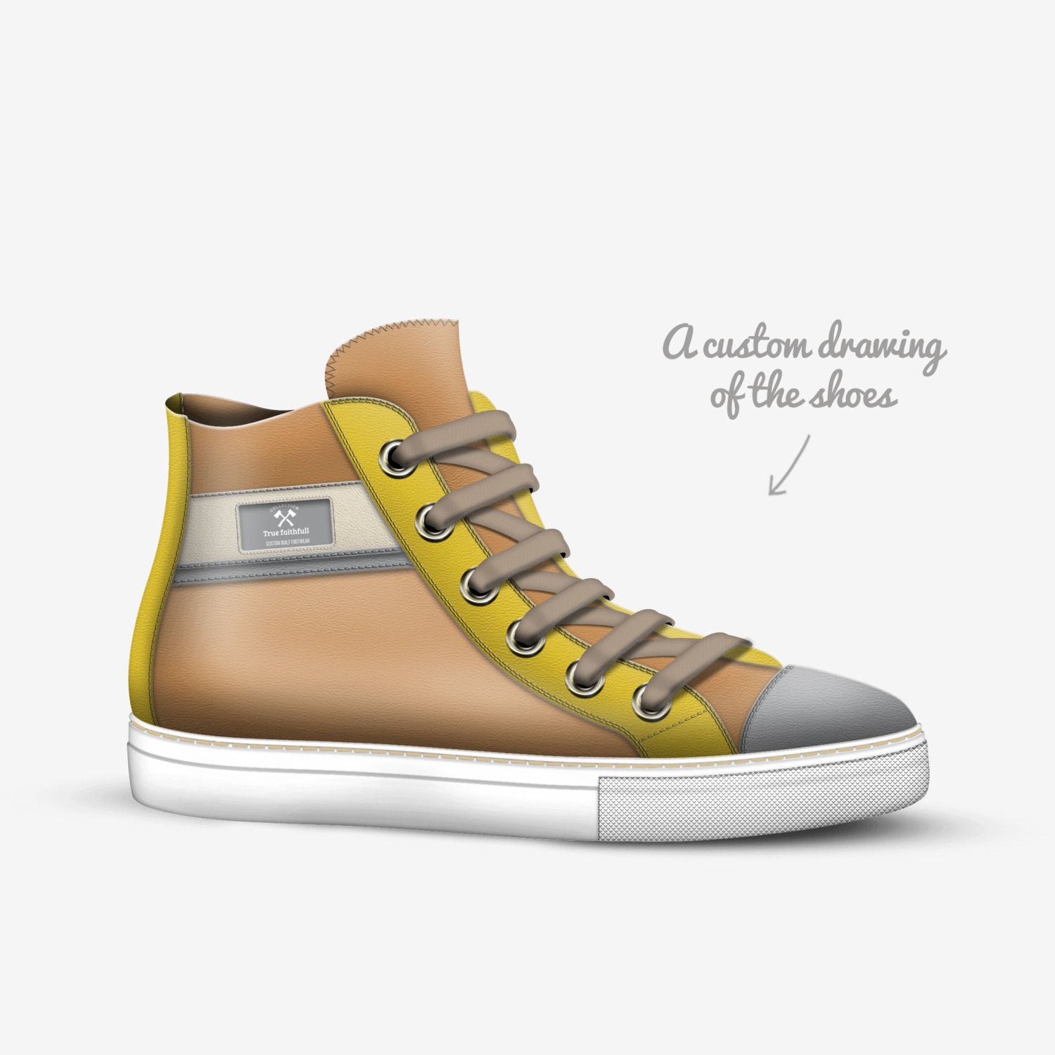 True faithfull custom made in Italy shoes by John Ashe | Sketch view