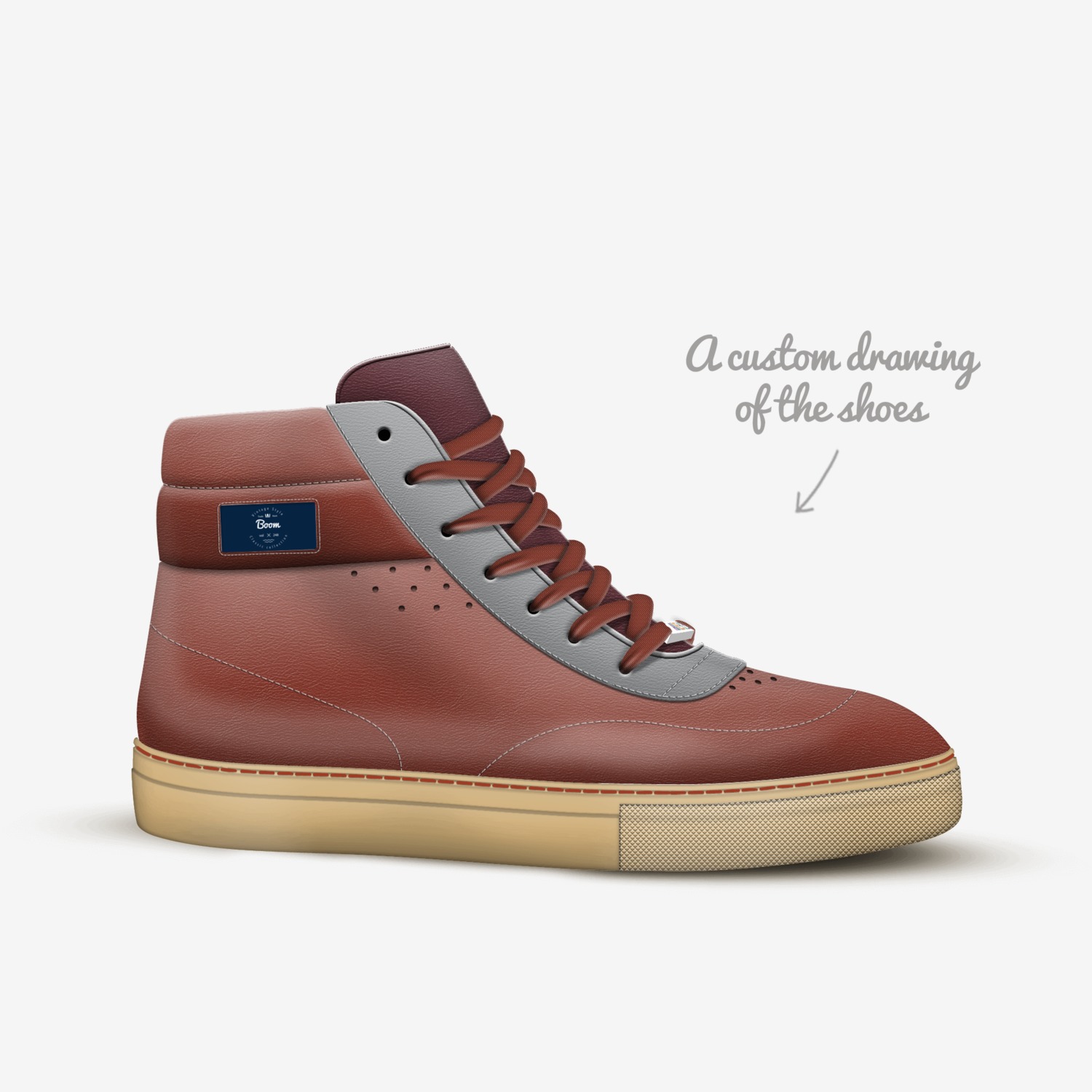 Boom custom made in Italy shoes by Tyron Mccoy | Sketch view