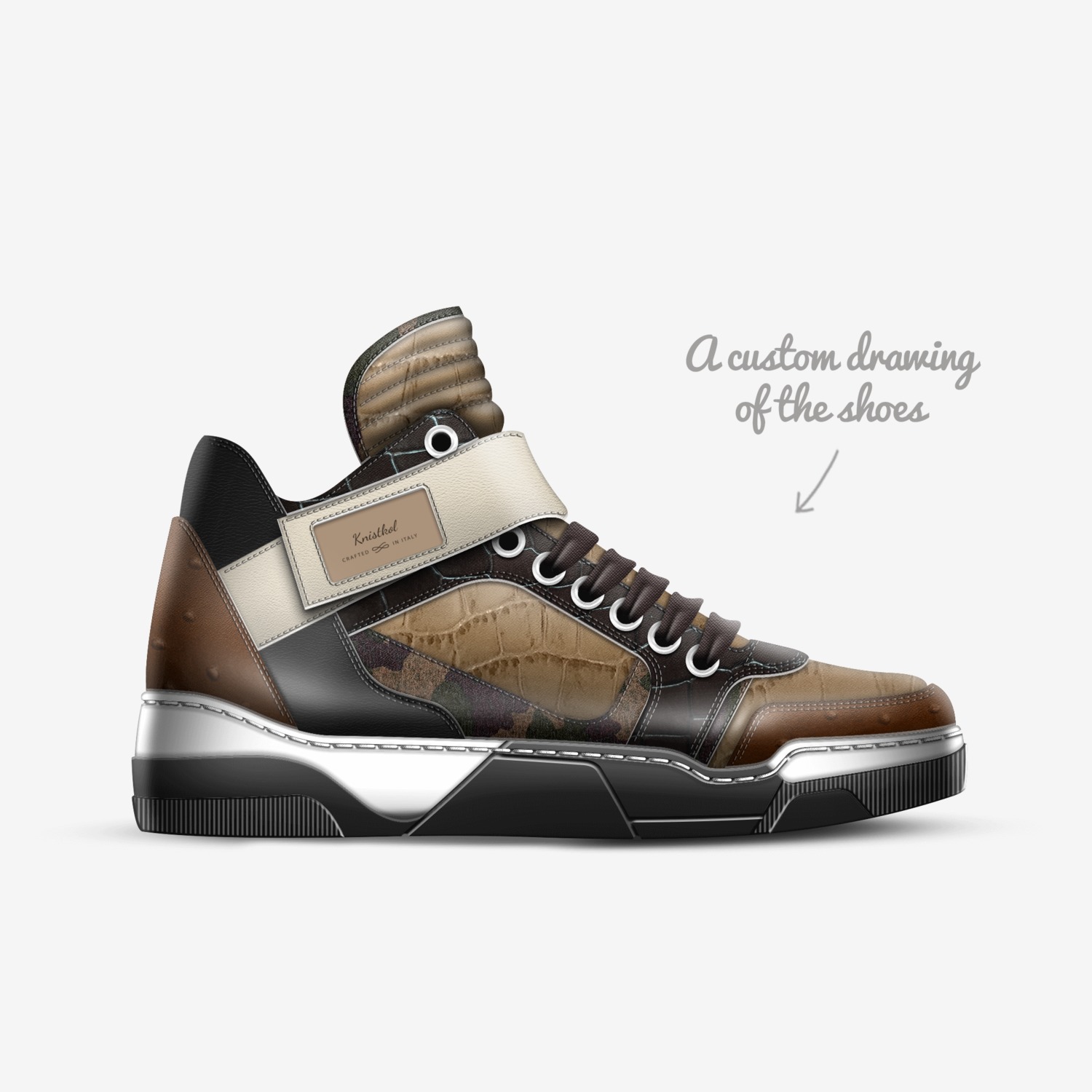 Knistkol custom made in Italy shoes by Ricardo Velasquez | Sketch view