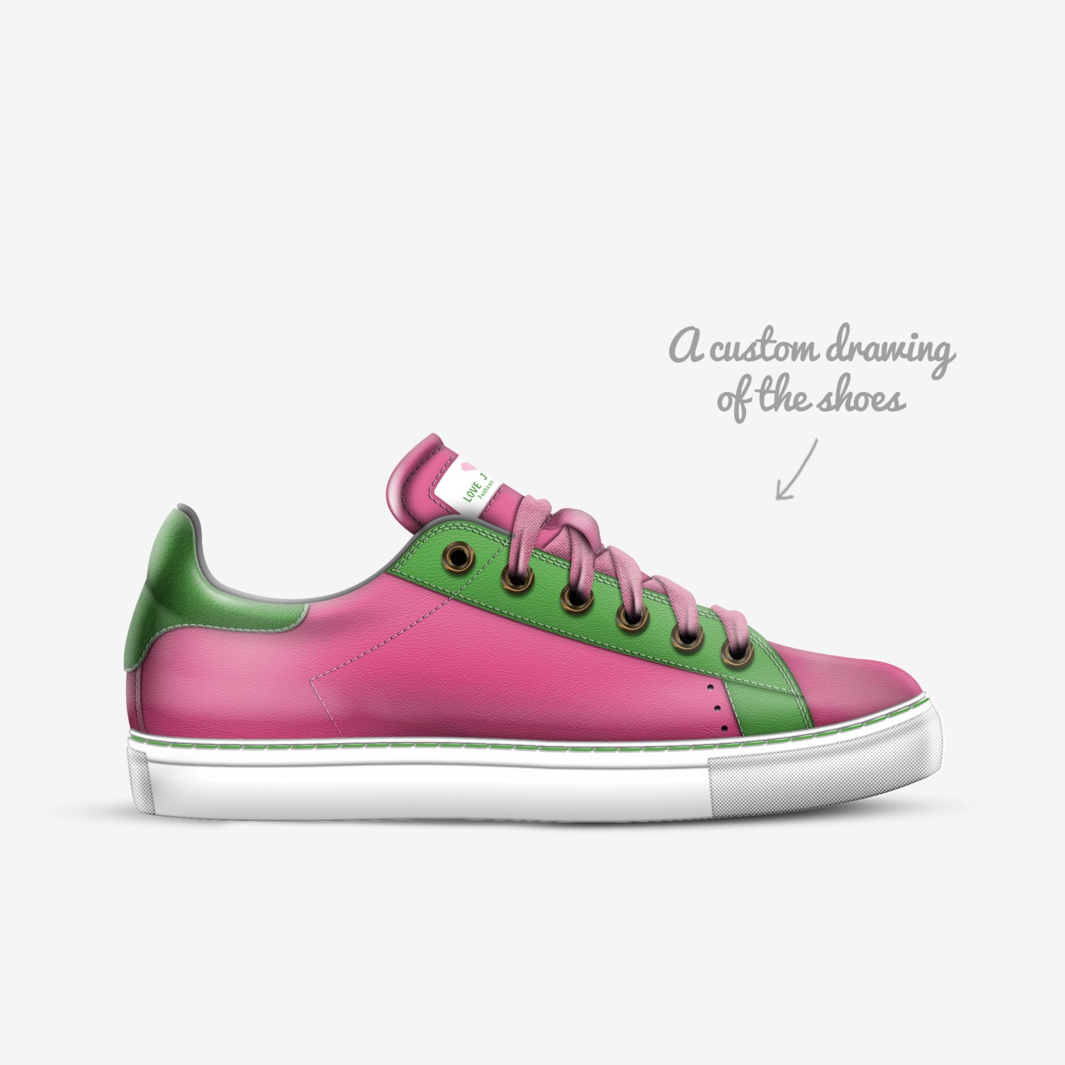 Love Journee custom made in Italy shoes by Tajada Barefield | Sketch view