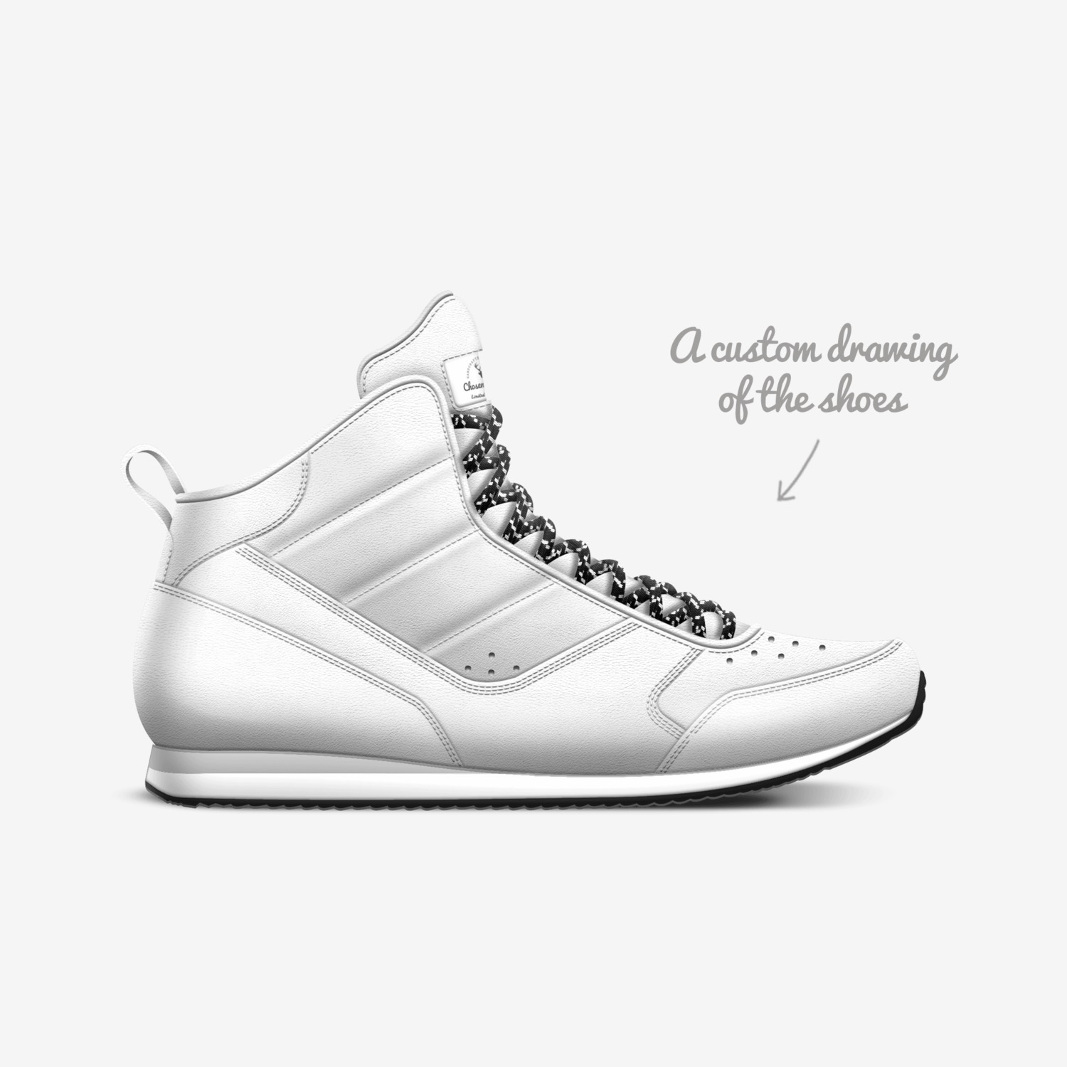 Chosen B2B  custom made in Italy shoes by Brent Bristol | Sketch view