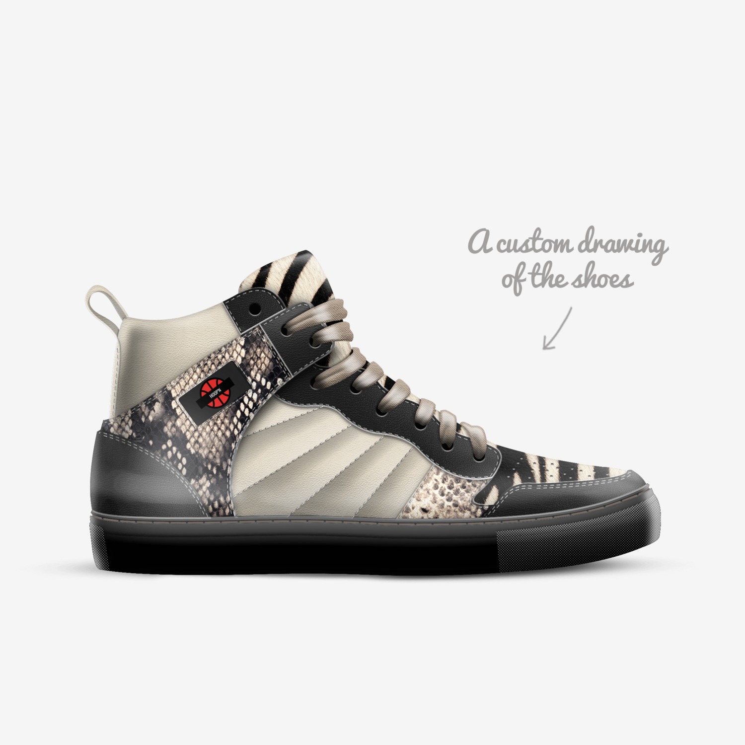 MySneaks custom made in Italy shoes by Phil Brady | Sketch view