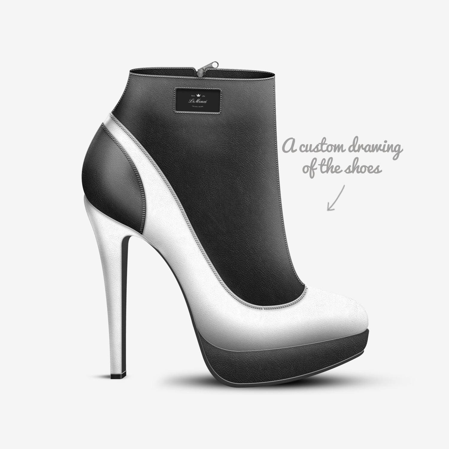 LeMonei custom made in Italy shoes by Michael Jones | Sketch view