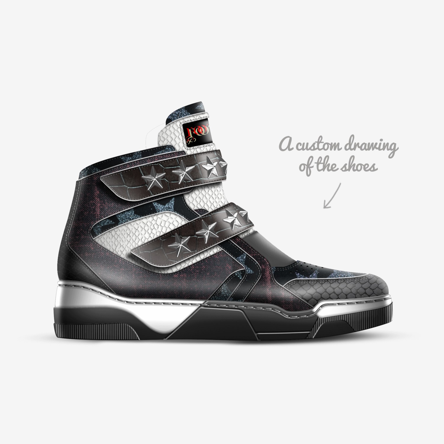 Footsie custom made in Italy shoes by Jonathan Mer'Oney | Sketch view