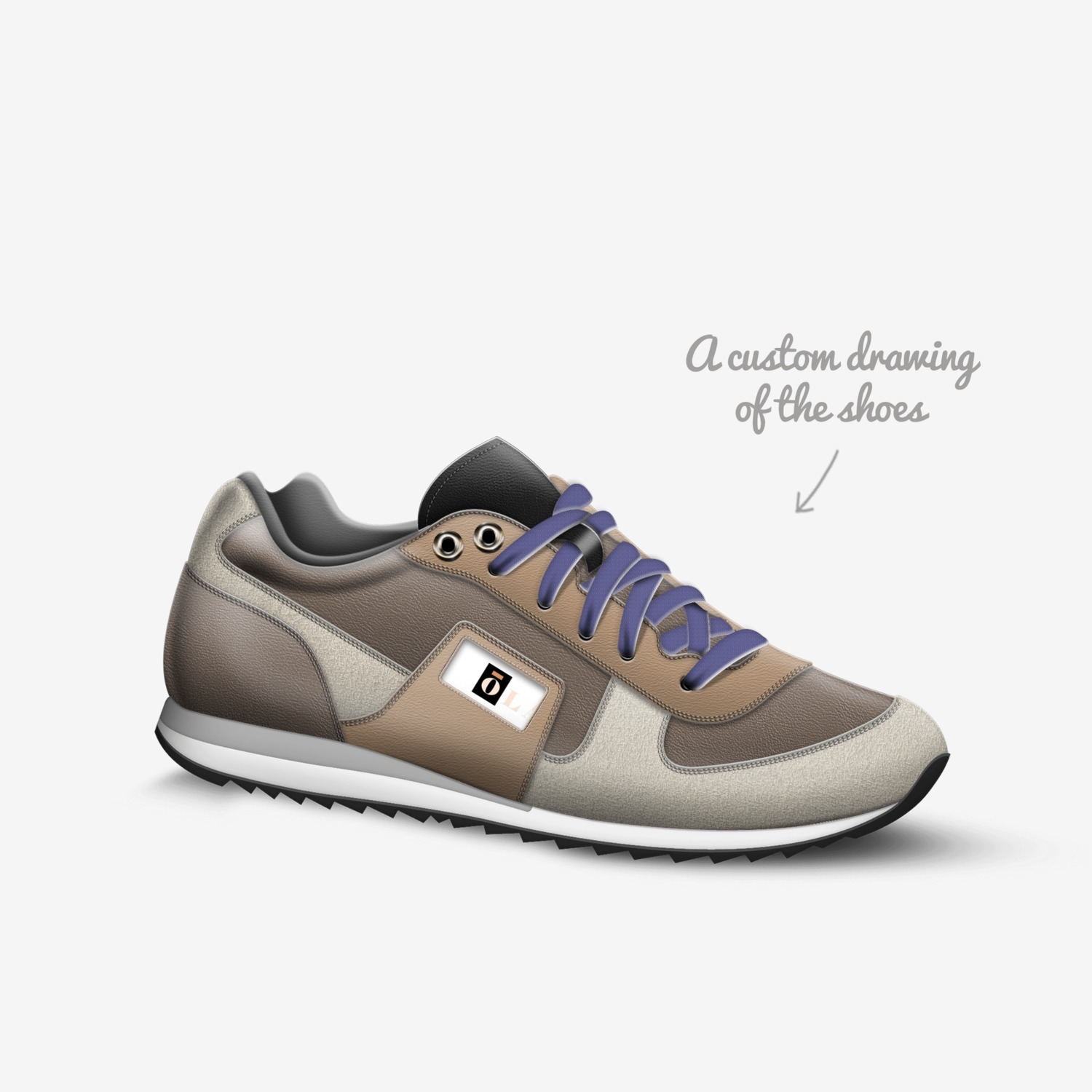 OLAPAH custom made in Italy shoes by Roger H Passie | Sketch view