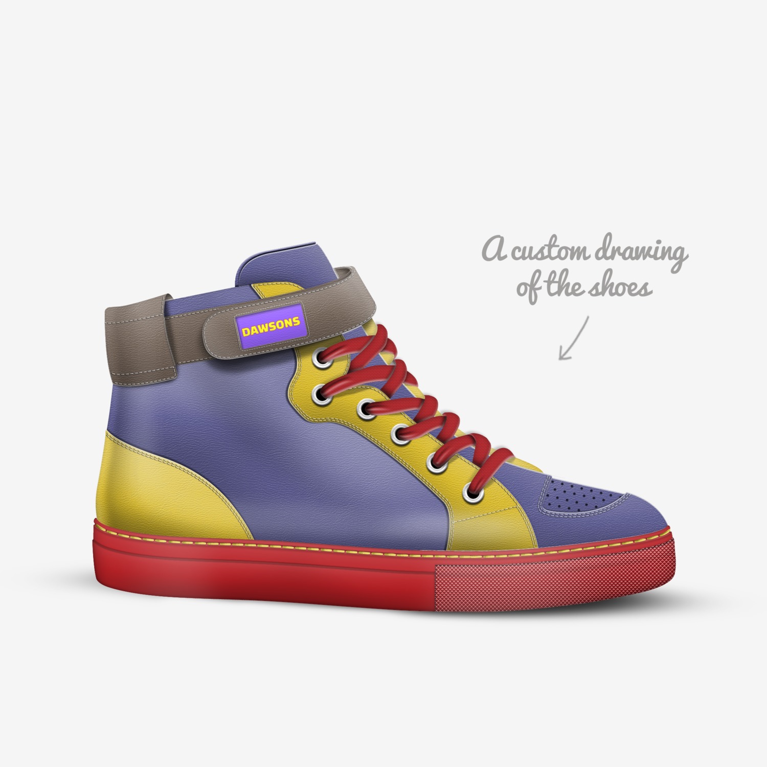 DAWSONS 04'S custom made in Italy shoes by Sierra Dawson | Sketch view