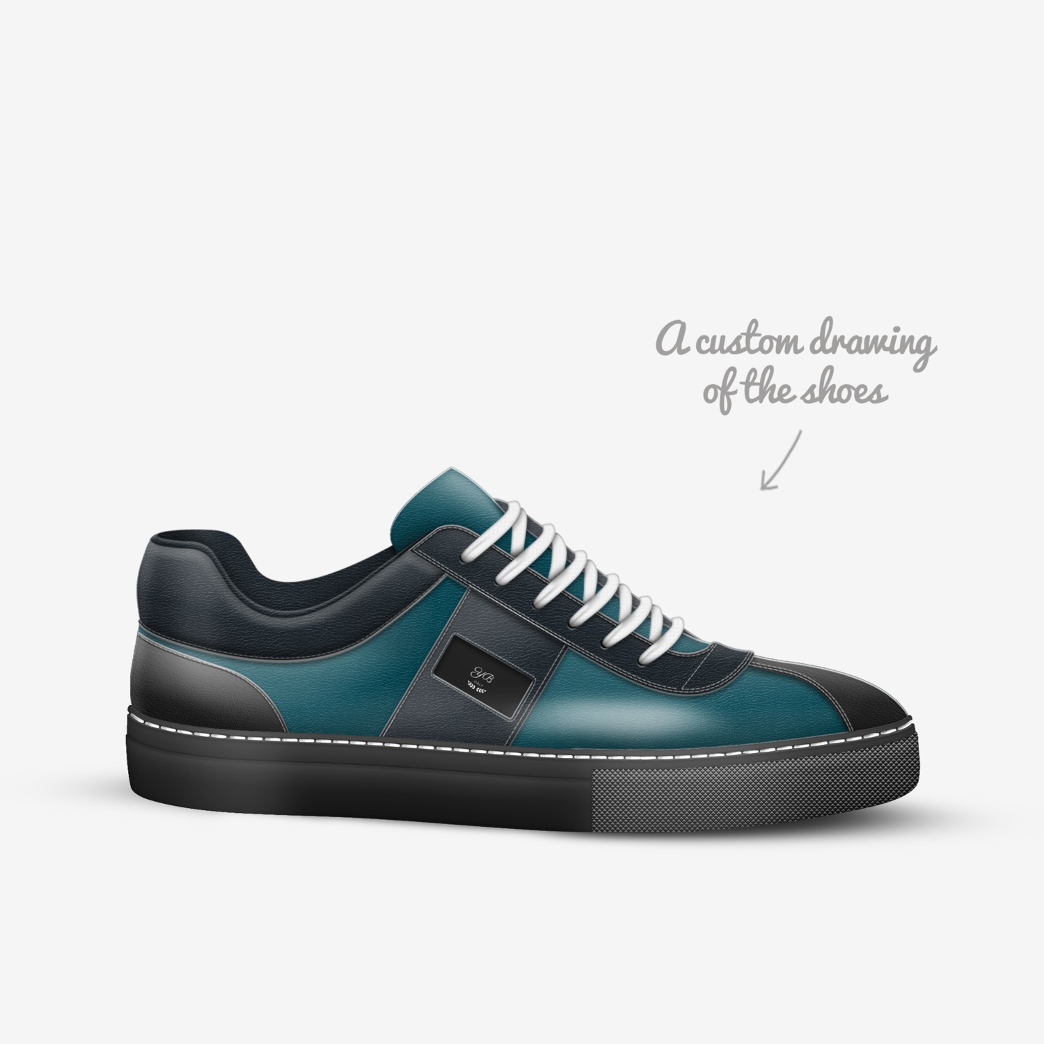 YB custom made in Italy shoes by Yassine Yb | Sketch view