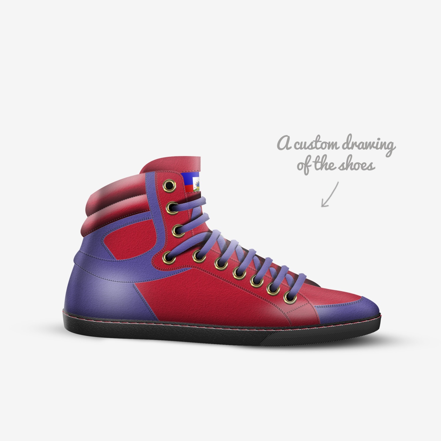 haitian shoes custom made in Italy shoes by Marden Freshbox | Sketch view