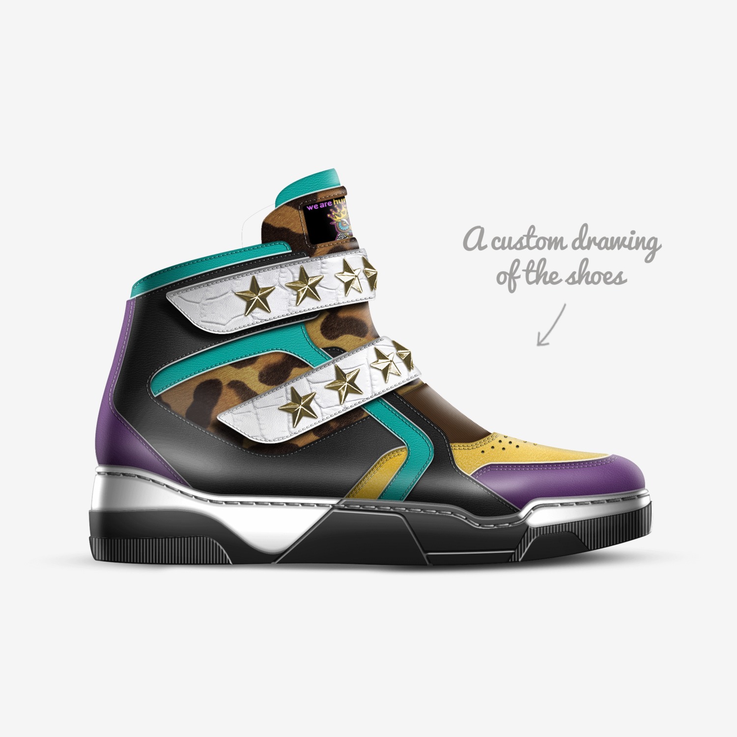 Luxup custom made in Italy shoes by Dwayne White | Sketch view