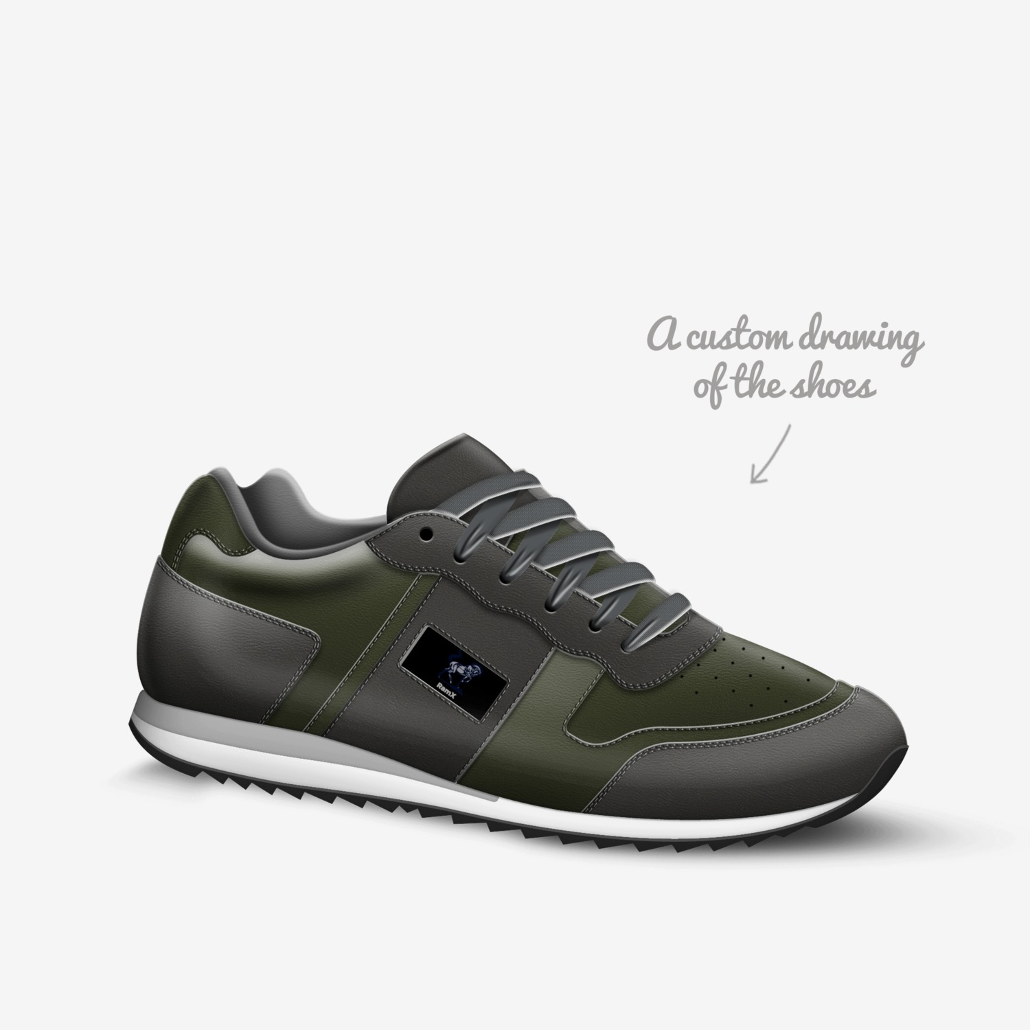 RamX custom made in Italy shoes by Tumiso Chidi | Sketch view