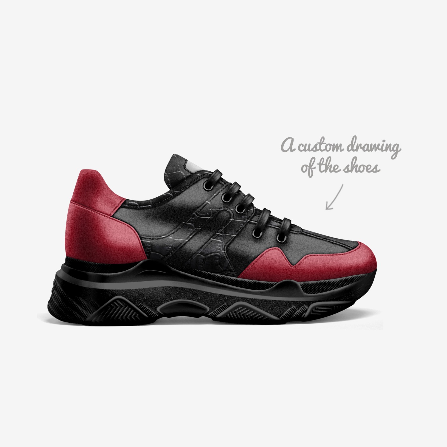 CW DRIPPY custom made in Italy shoes by Terrence Ford | Sketch view