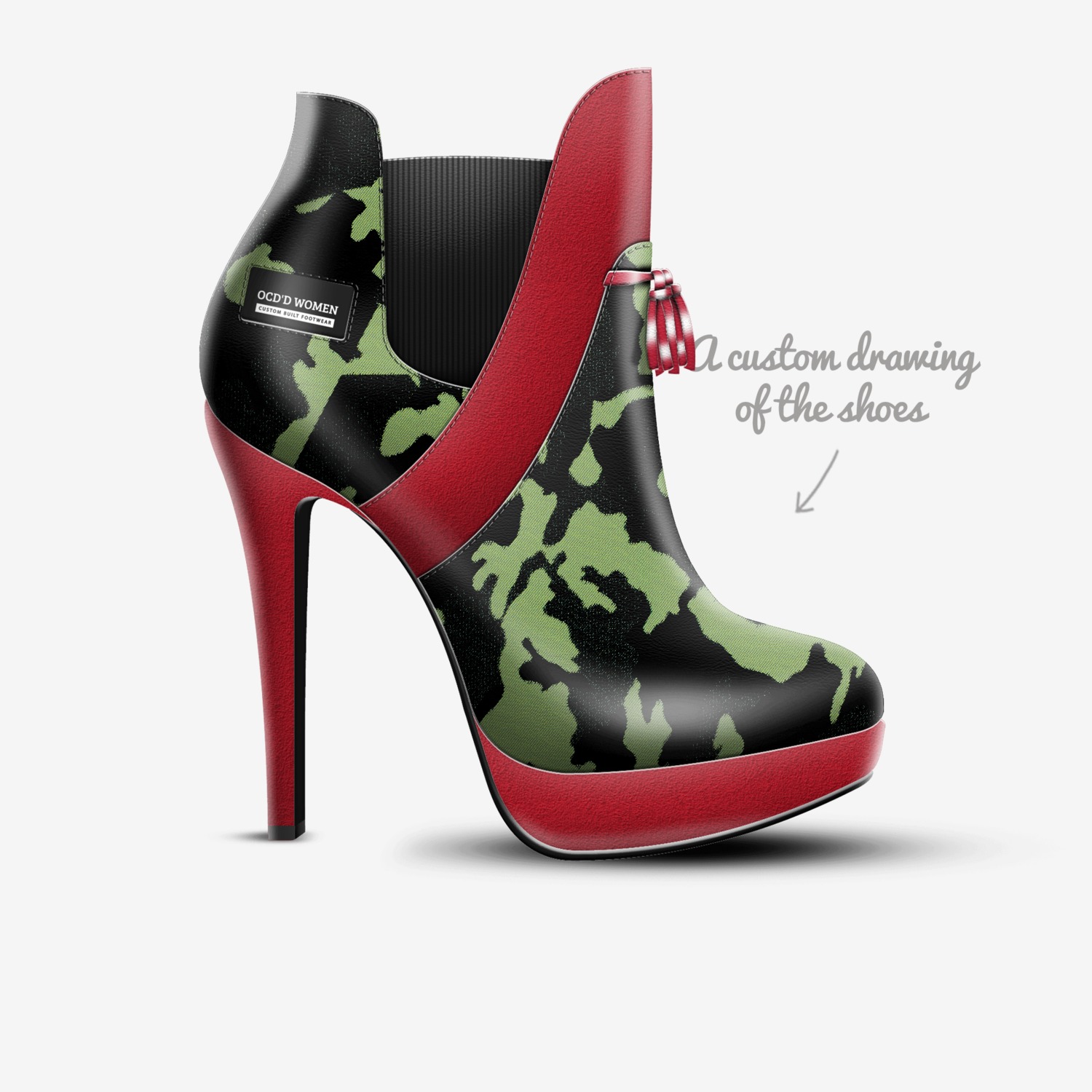 OCD'D WOMEN custom made in Italy shoes by Maneka Mathews | Sketch view
