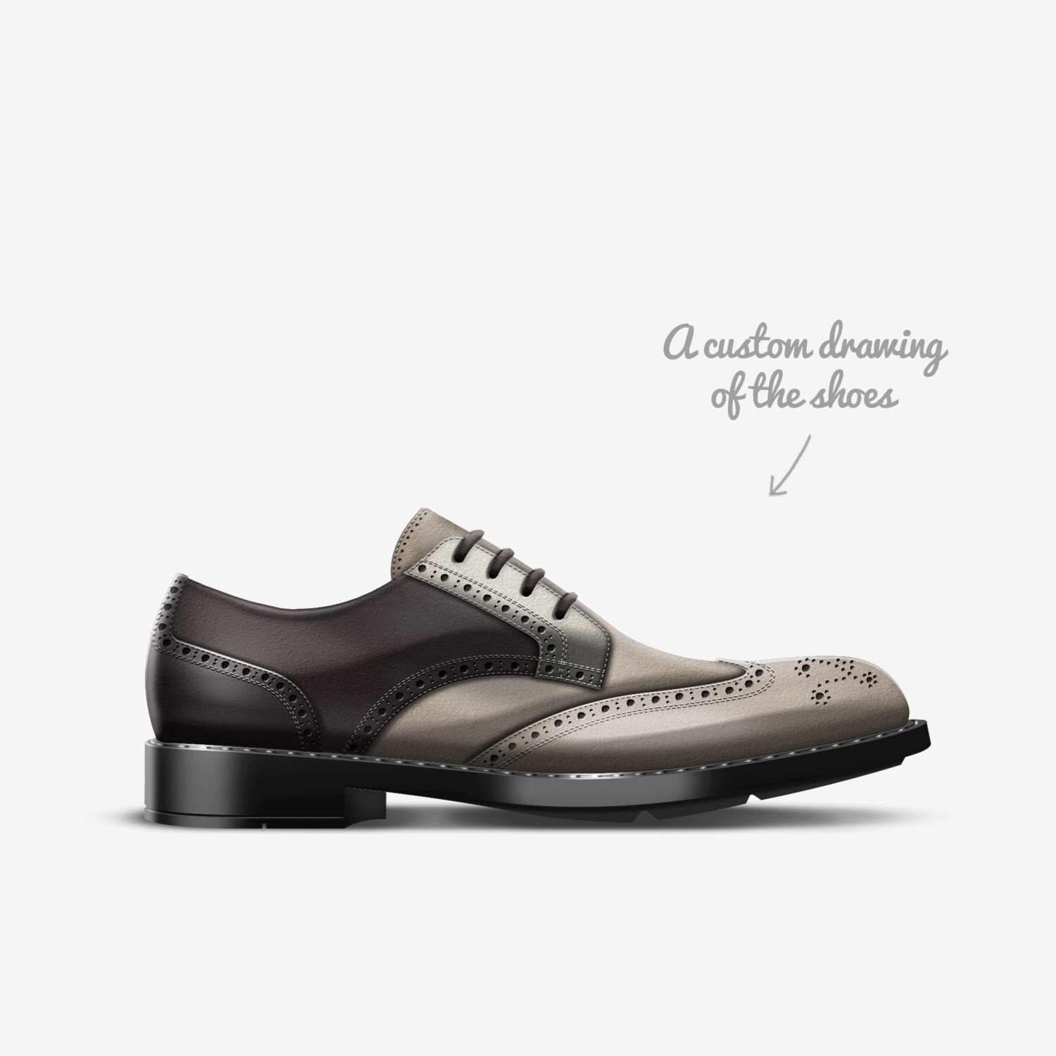 Saxed custom made in Italy shoes by Fereca Jancley Footwear | Sketch view