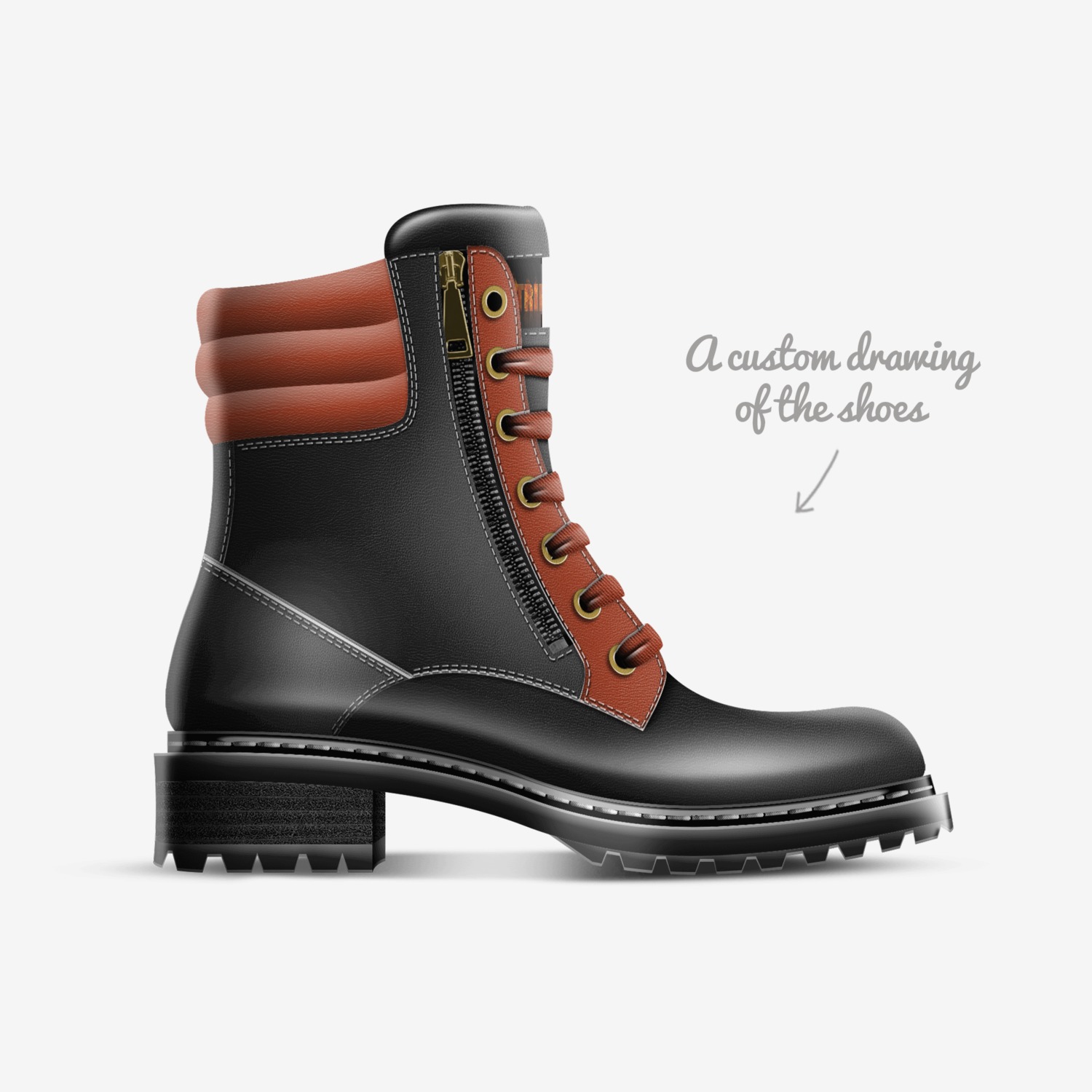 TRIPPLE_FALL  custom made in Italy shoes by Rachel Ekinde | Sketch view
