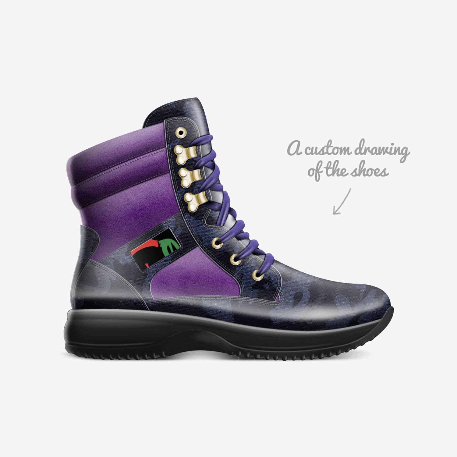 NU BLEND FOOTWEAR custom made in Italy shoes by Isa Abdullah | Sketch view