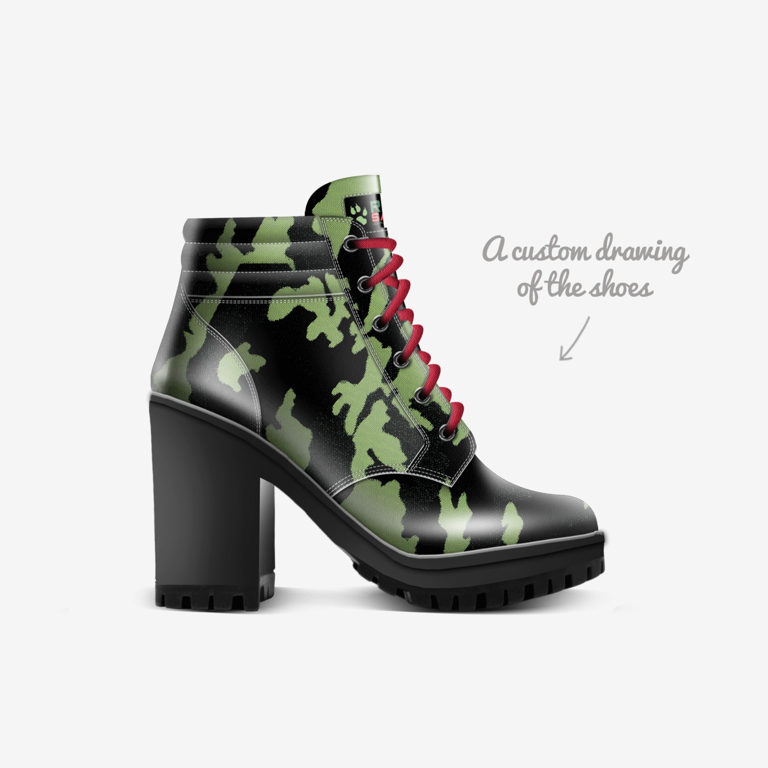 Rexsaur custom made in Italy shoes by Denise Campbell | Sketch view