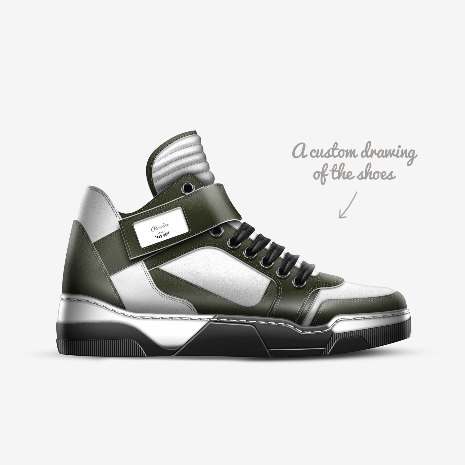 Rowler custom made in Italy shoes by Rowler | Sketch view